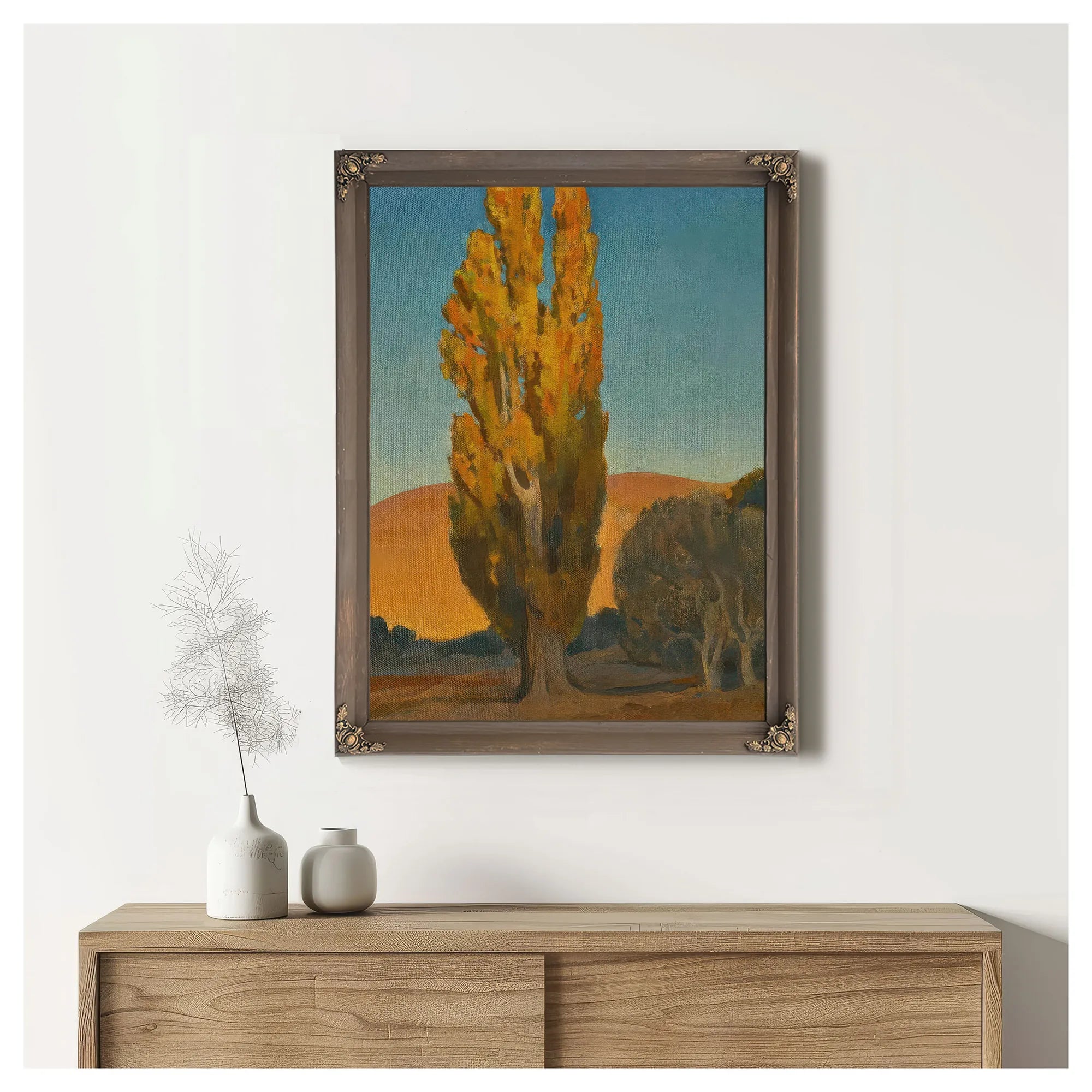 Shifting Light On A Poplar By Maynard Dixon Fine Art Print