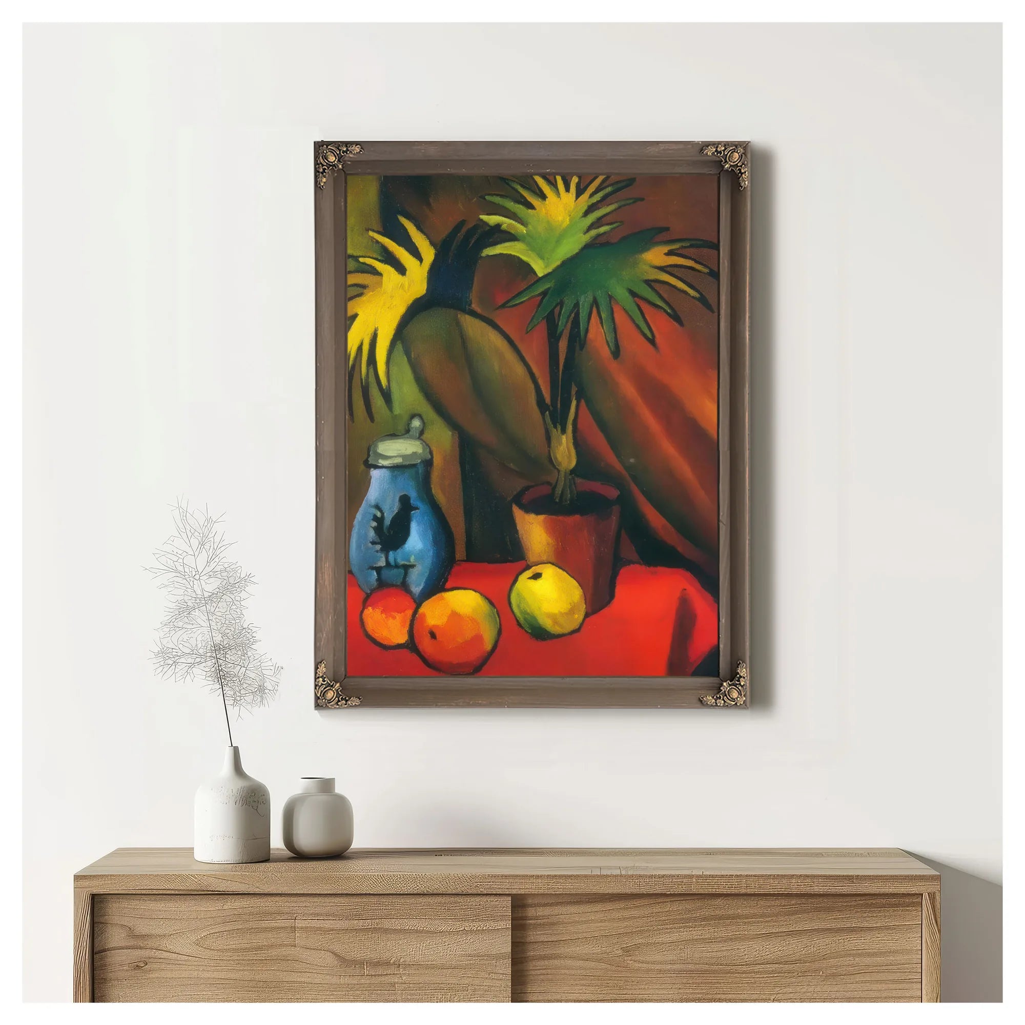 Still Life With Palm Leaves By August Macke Fine Art Print