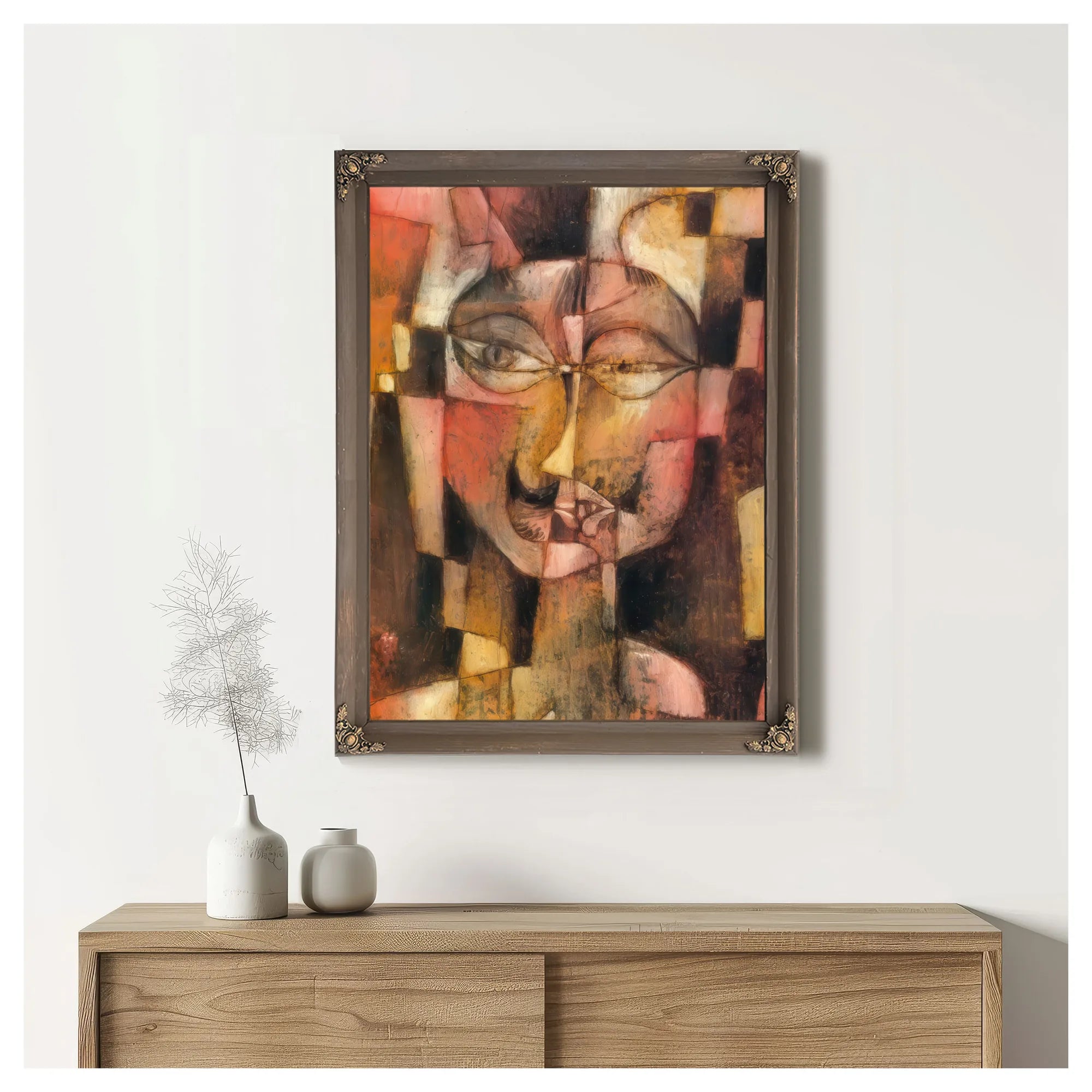 Head With German Moustache 1902 22 By Paul Klee Fine Art Print