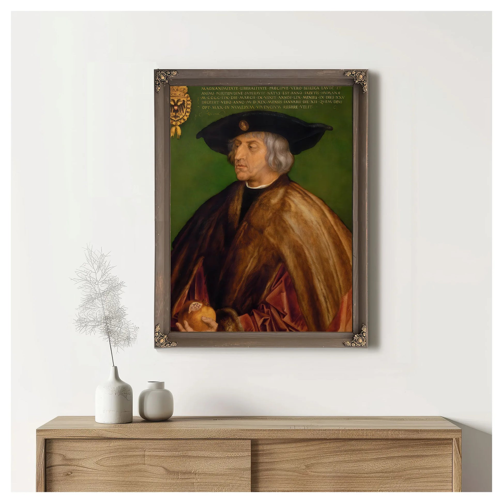 Portrait Of Maximilian I 1519 By Albrecht Durer Fine Art Print
