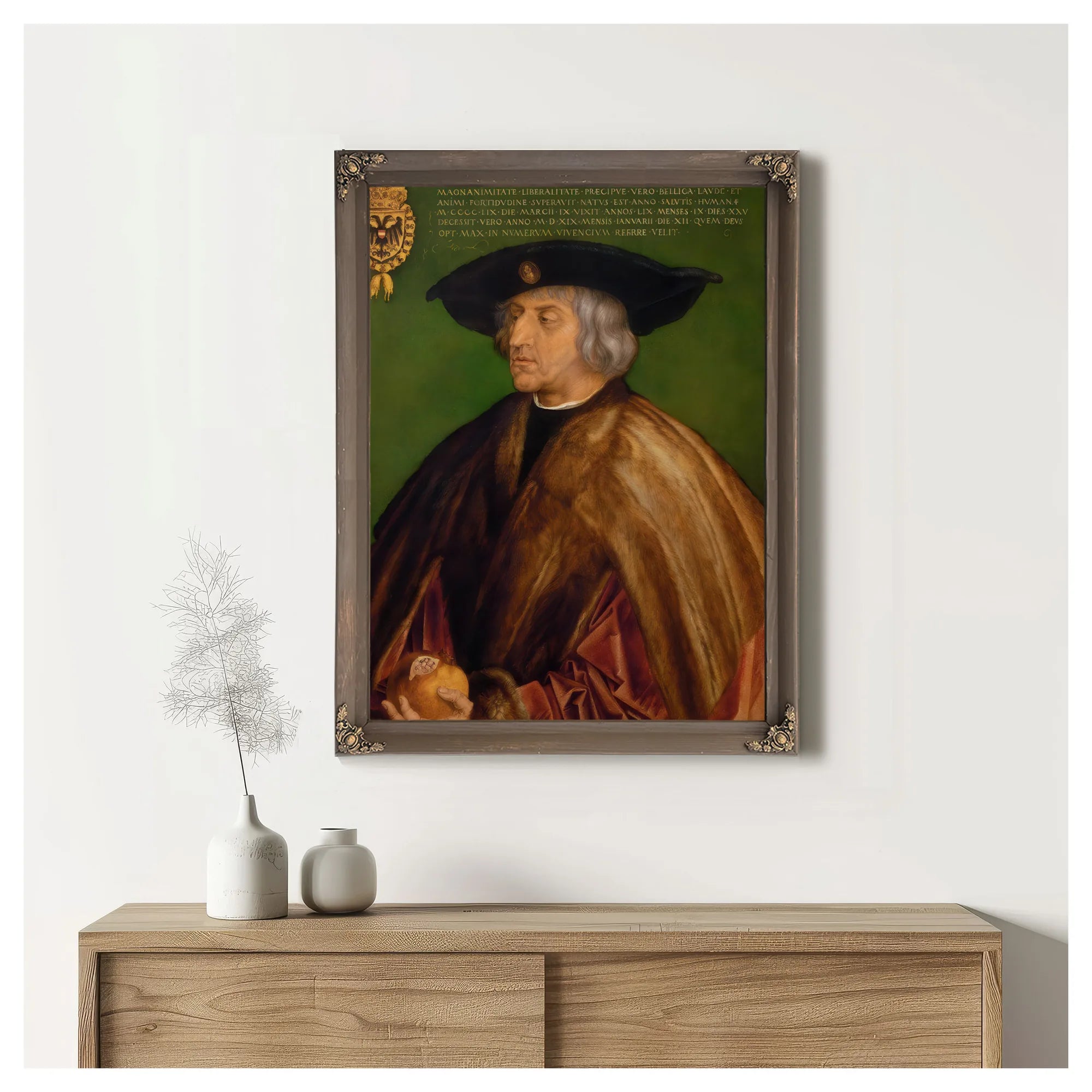 Portrait Of Maximilian I 1519 By Albrecht Durer Fine Art Print