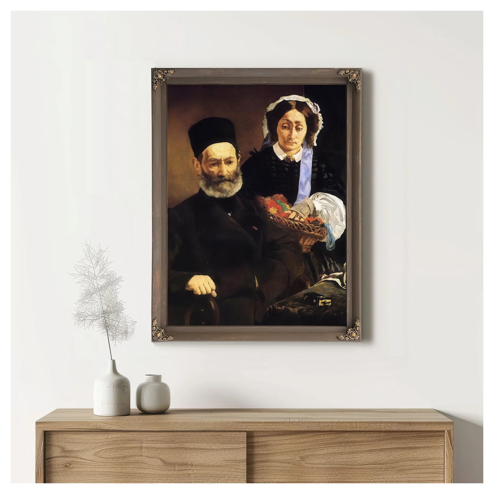 Portrait Of Monsieur And Madame Auguste Manet 1860 Oil On Canvas 110X90Cm Musee Dorsay Paris By Edouard Manet Fine Art Print