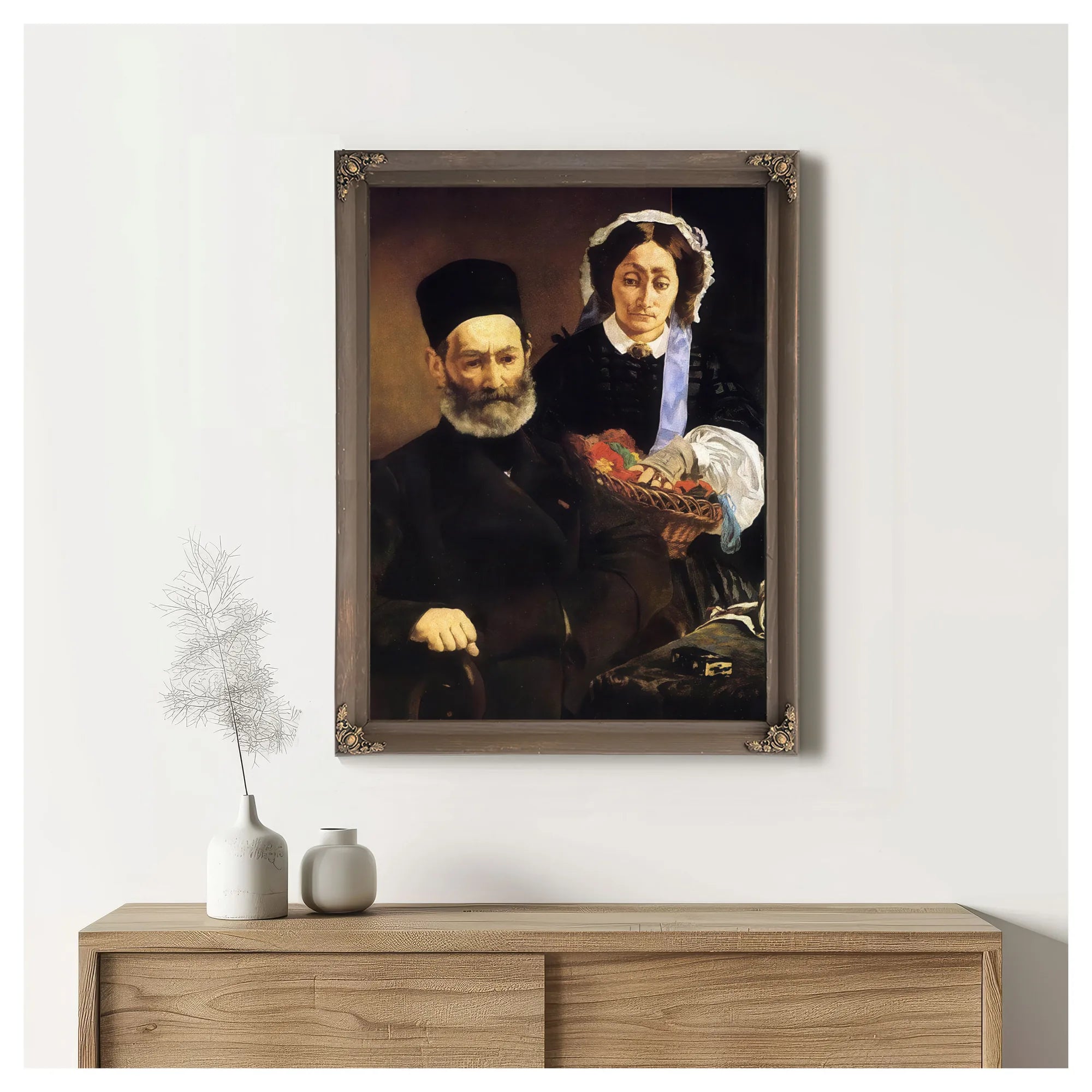Portrait Of Monsieur And Madame Auguste Manet 1860 Oil On Canvas 110X90Cm Musee Dorsay Paris By Edouard Manet Fine Art Print