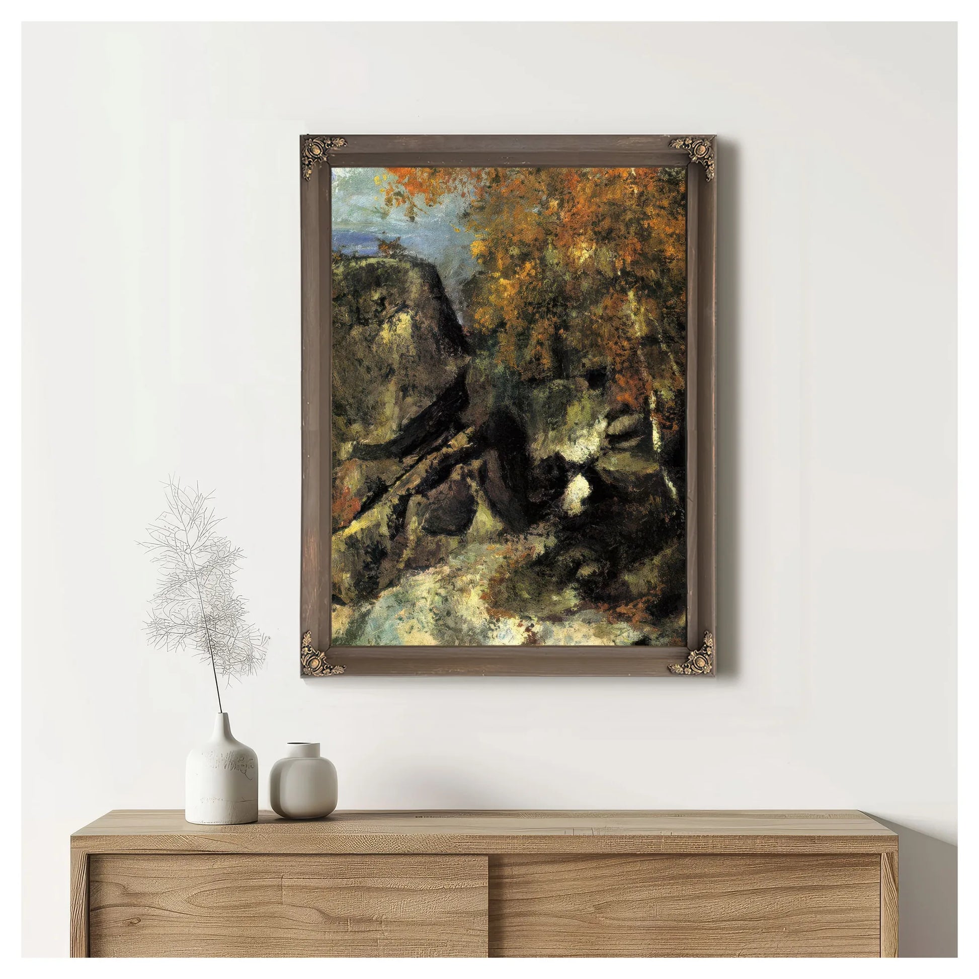 Rocks In The Forest 1868 1 By Paul Cezanne Fine Art Print
