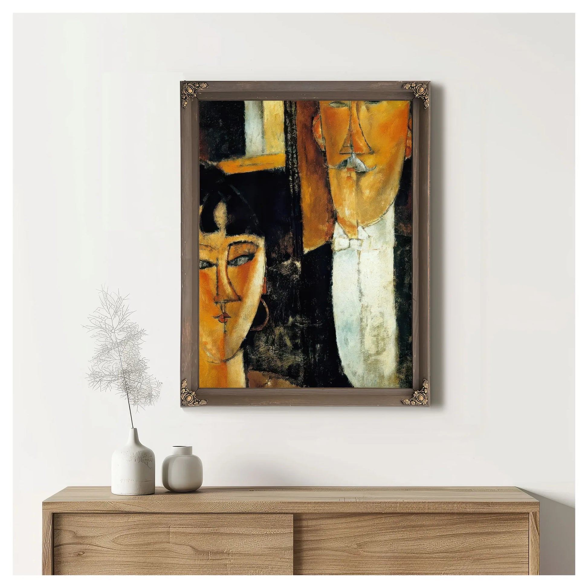 Bride And Groom 191516 By Amedeo Modigliani Fine Art Print