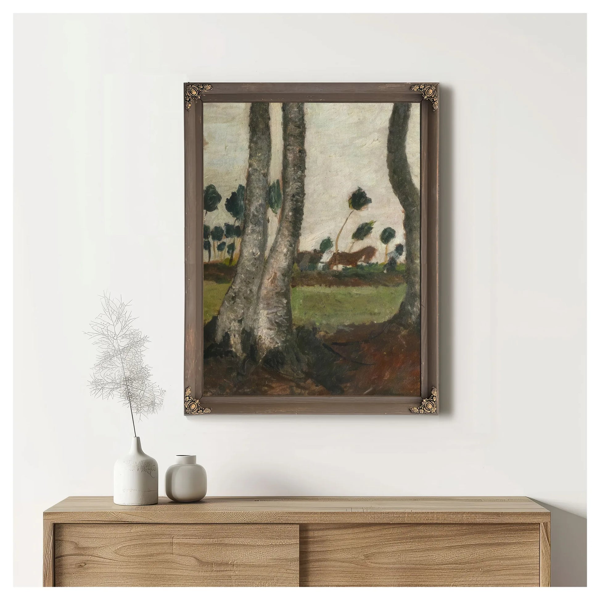 Landscape With Windblown Trees By Paula Modersohn Becker Fine Art Print