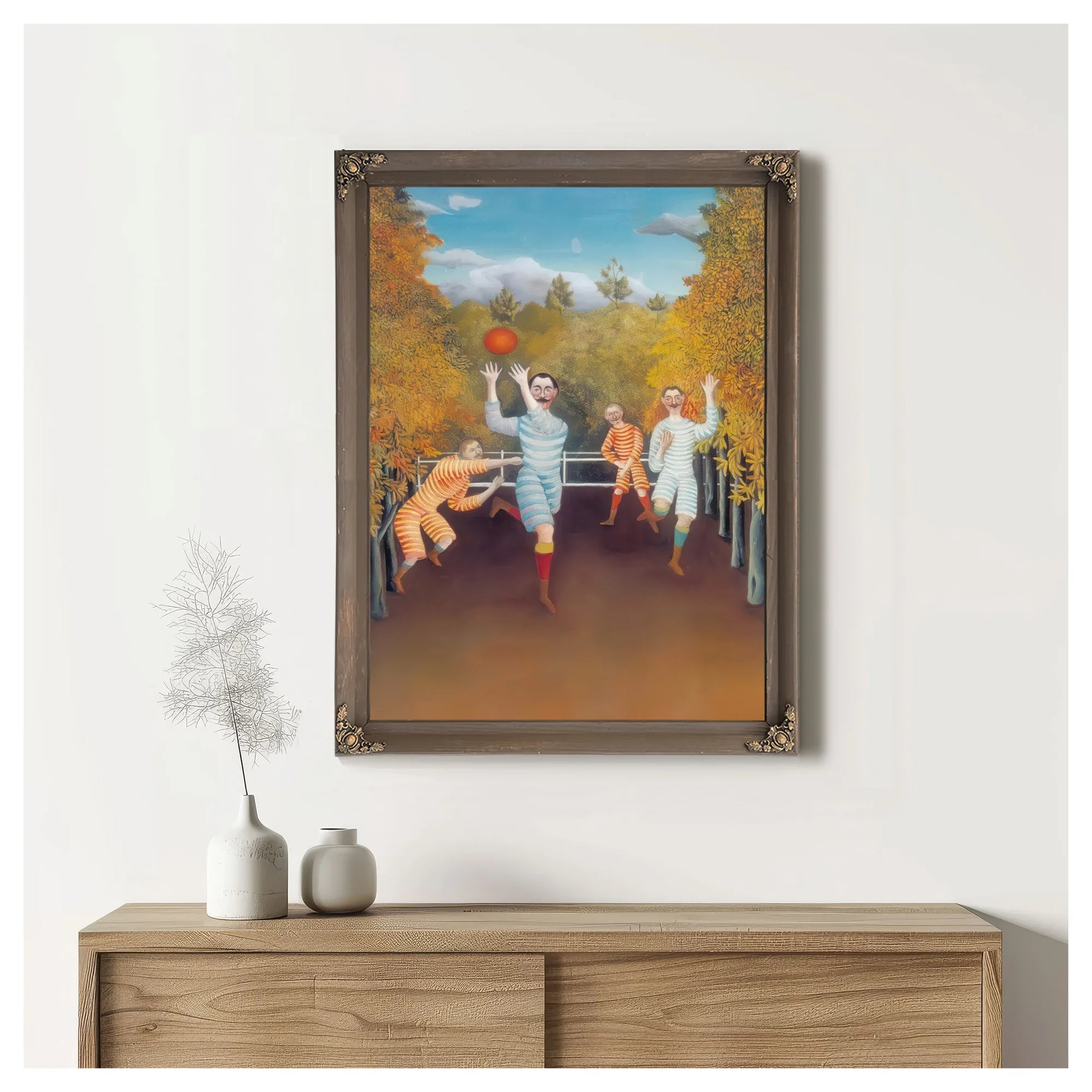 The Football Players 1908 By Henri Rousseau Fine Art Print