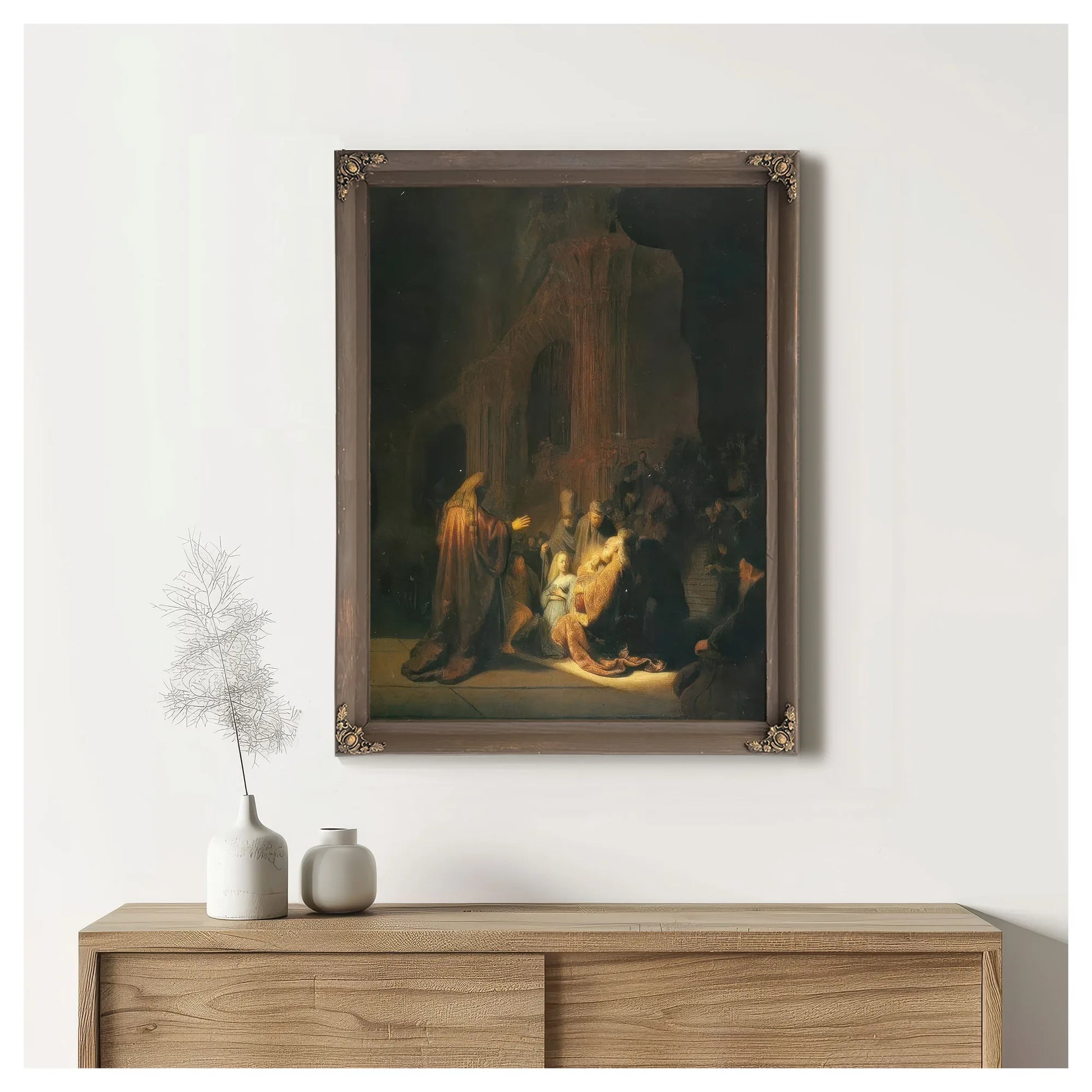 The Presentation Of Jesus In The Temple 1631 By Rembrandt Fine Art Print