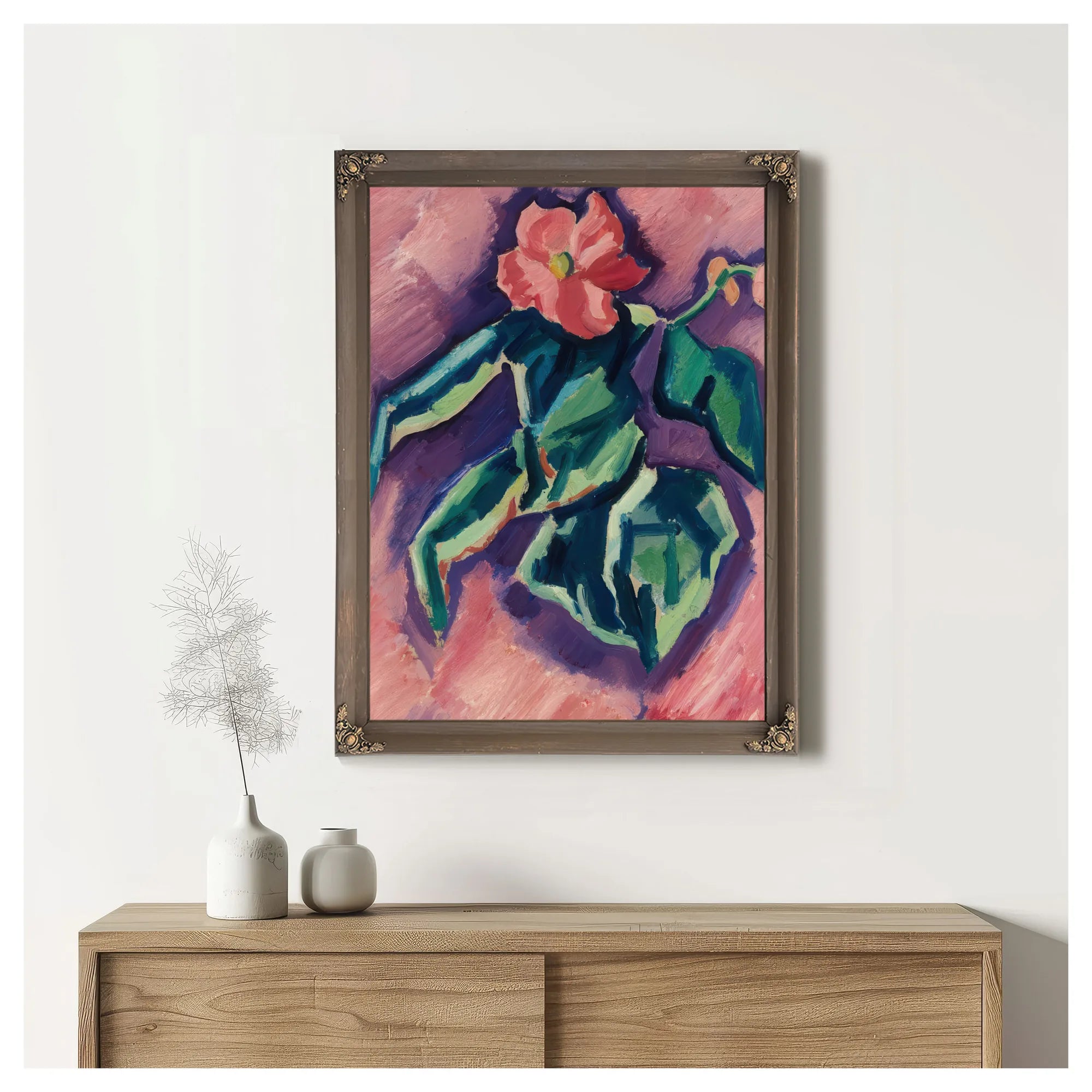 Pink Begonias By Marsden Hartley Fine Art Print