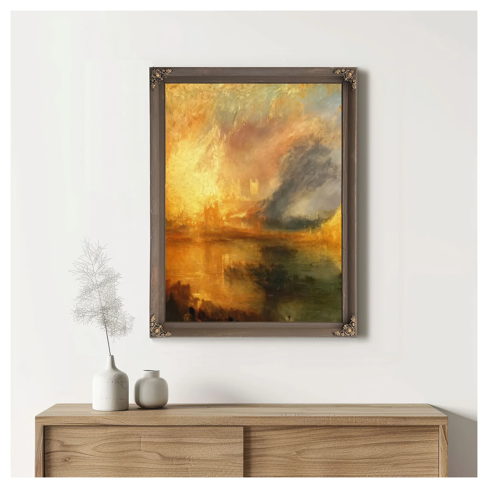 Detail From The Burning Of The Houses Of Lords And Commons 16Th Of October By Jwm Turner Fine Art Print