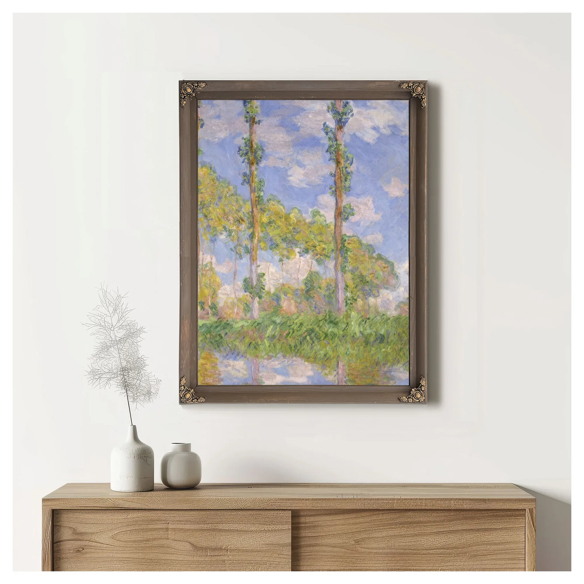 Poplars In The Sun By Claude Monet Fine Art Print