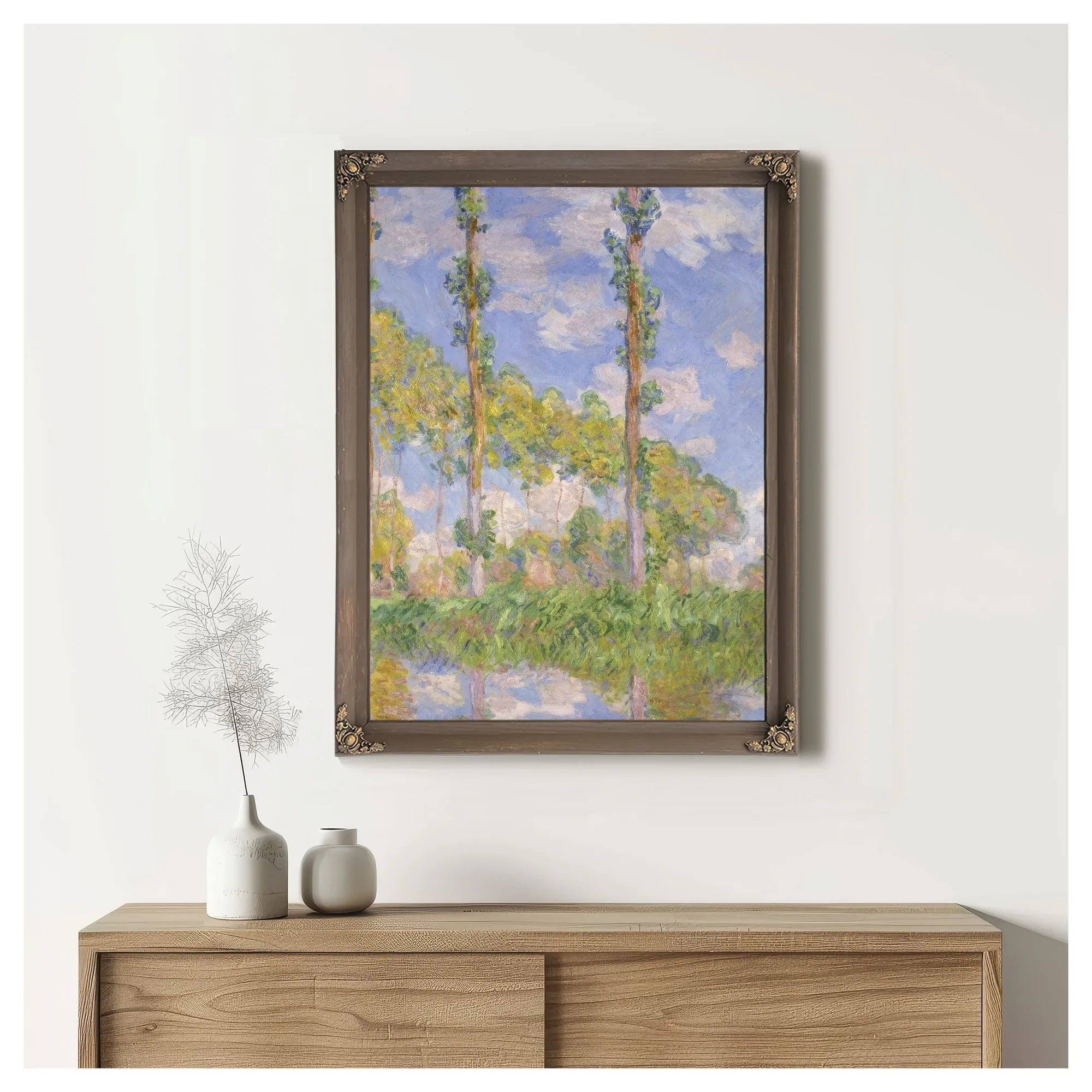 Poplars In The Sun By Claude Monet Fine Art Print