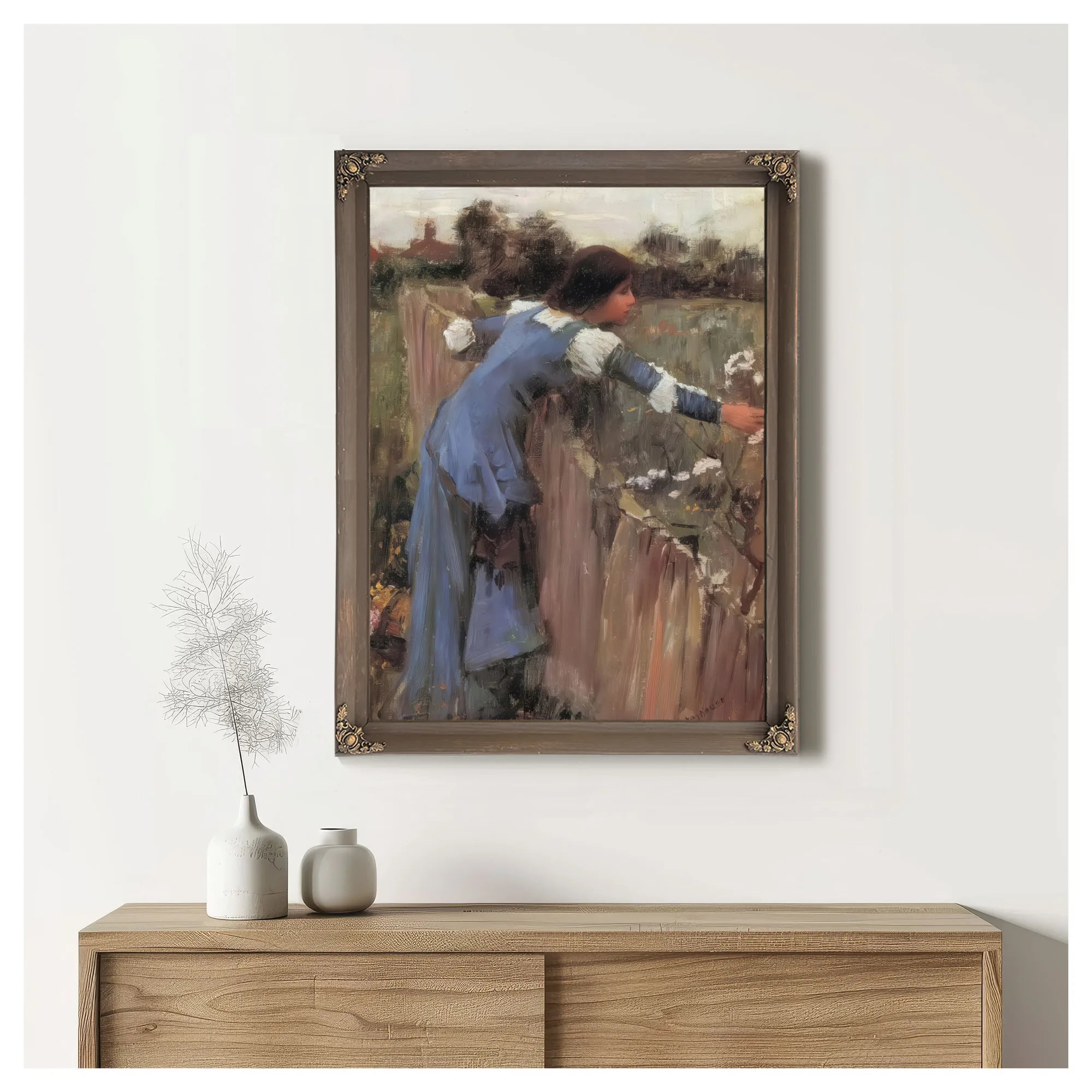The Flower Picker By John Waterhouse Fine Art Print