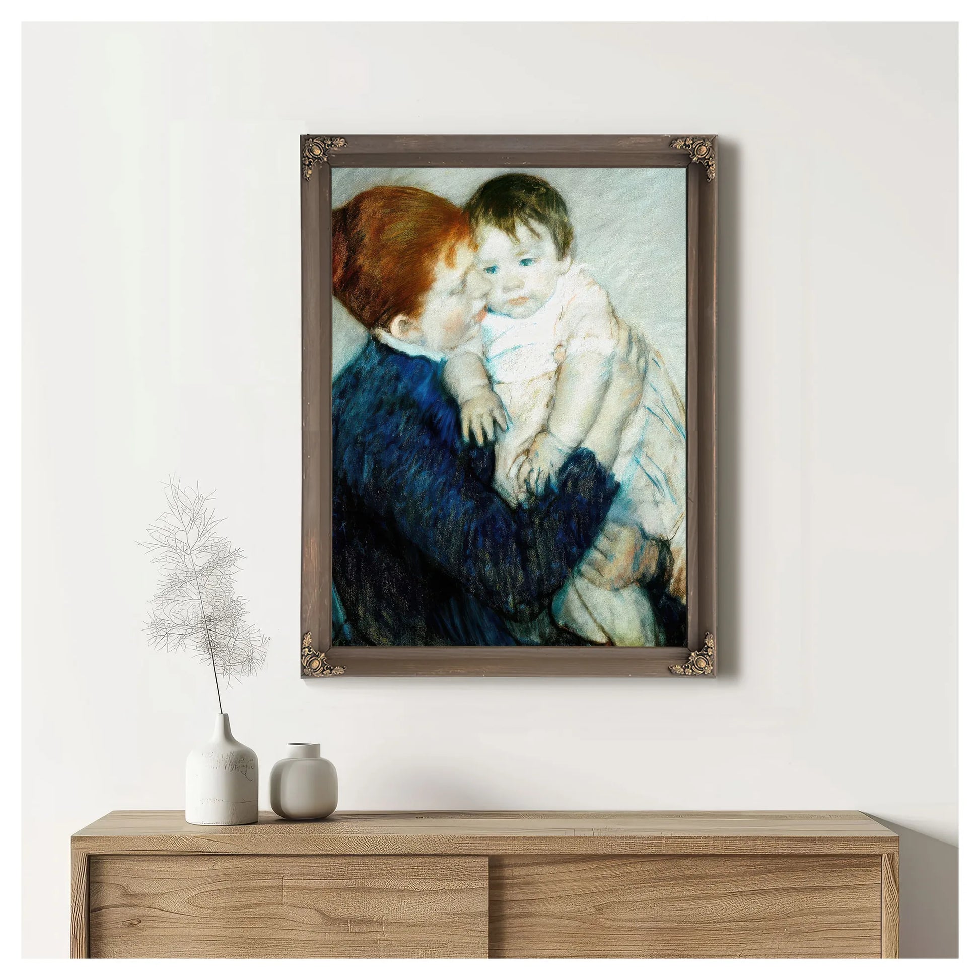 Agatha And Her Child By Mary Cassatt Fine Art Print