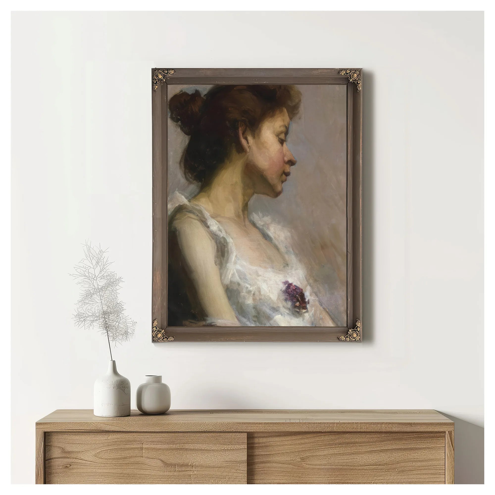 Portrait Of The Artist's Wife By Henry Ossawa Tanner Fine Art Print