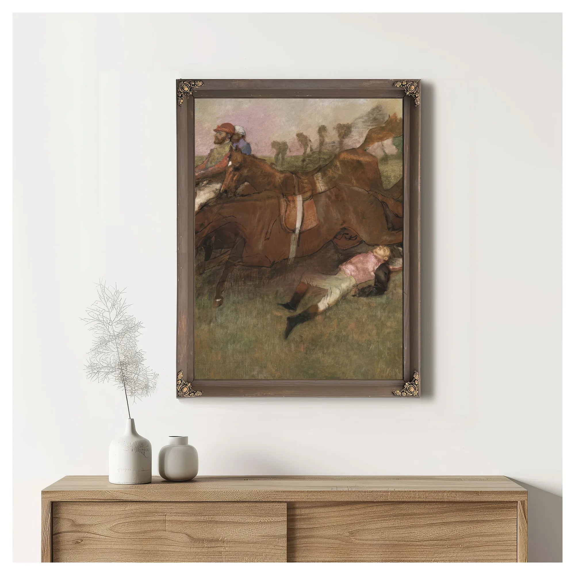 Scene From The Steeplechase The Fallen Jockey By Edgar Degas Fine Art Print