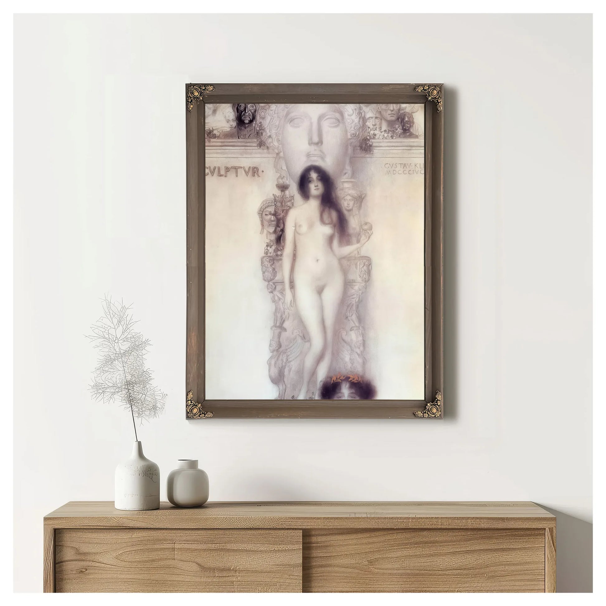 Final Drawing For The Allegory Of Sculpture, 1902 03 By Gustav Klimt Fine Art Print