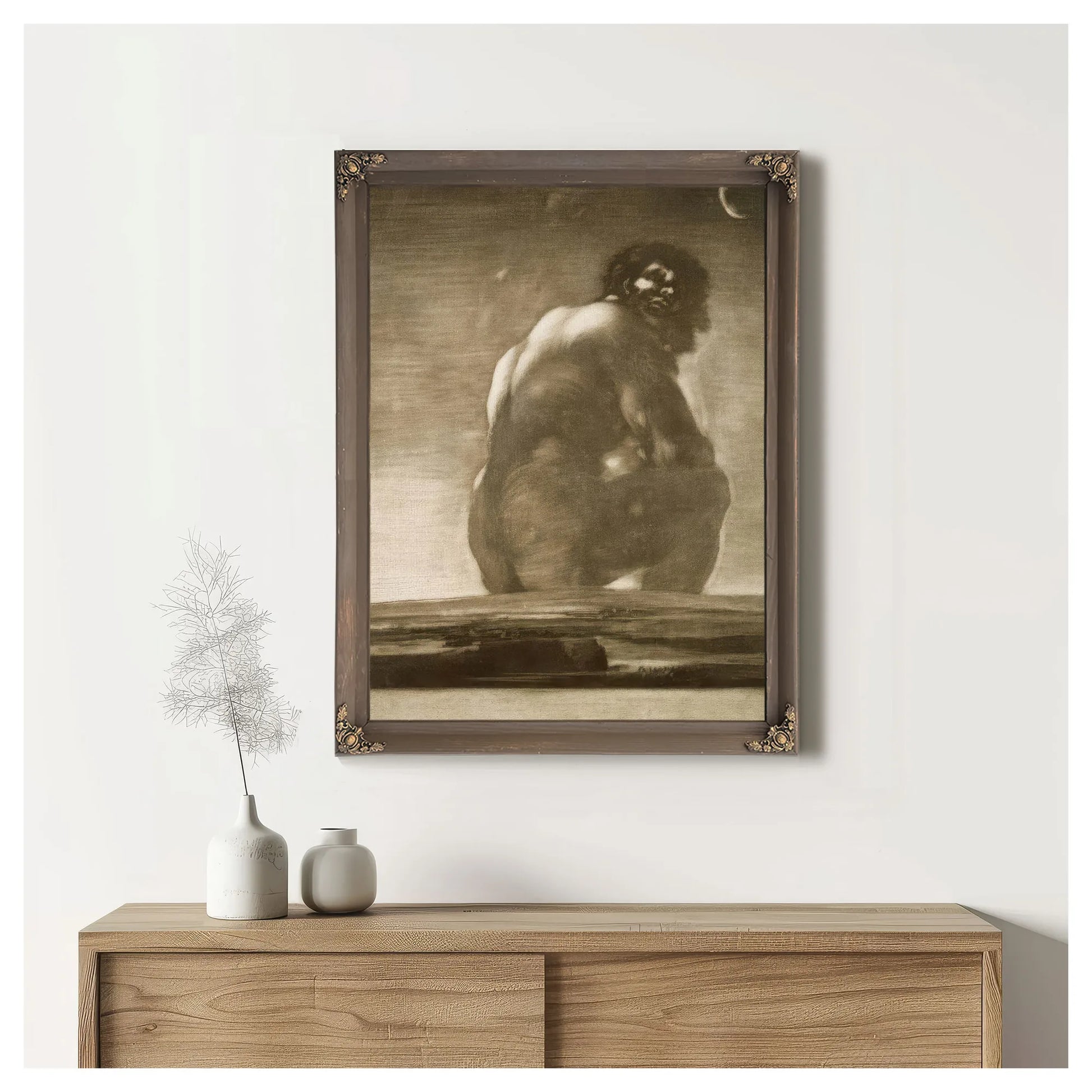 Seated Giant By Francisco De Goya Fine Art Print