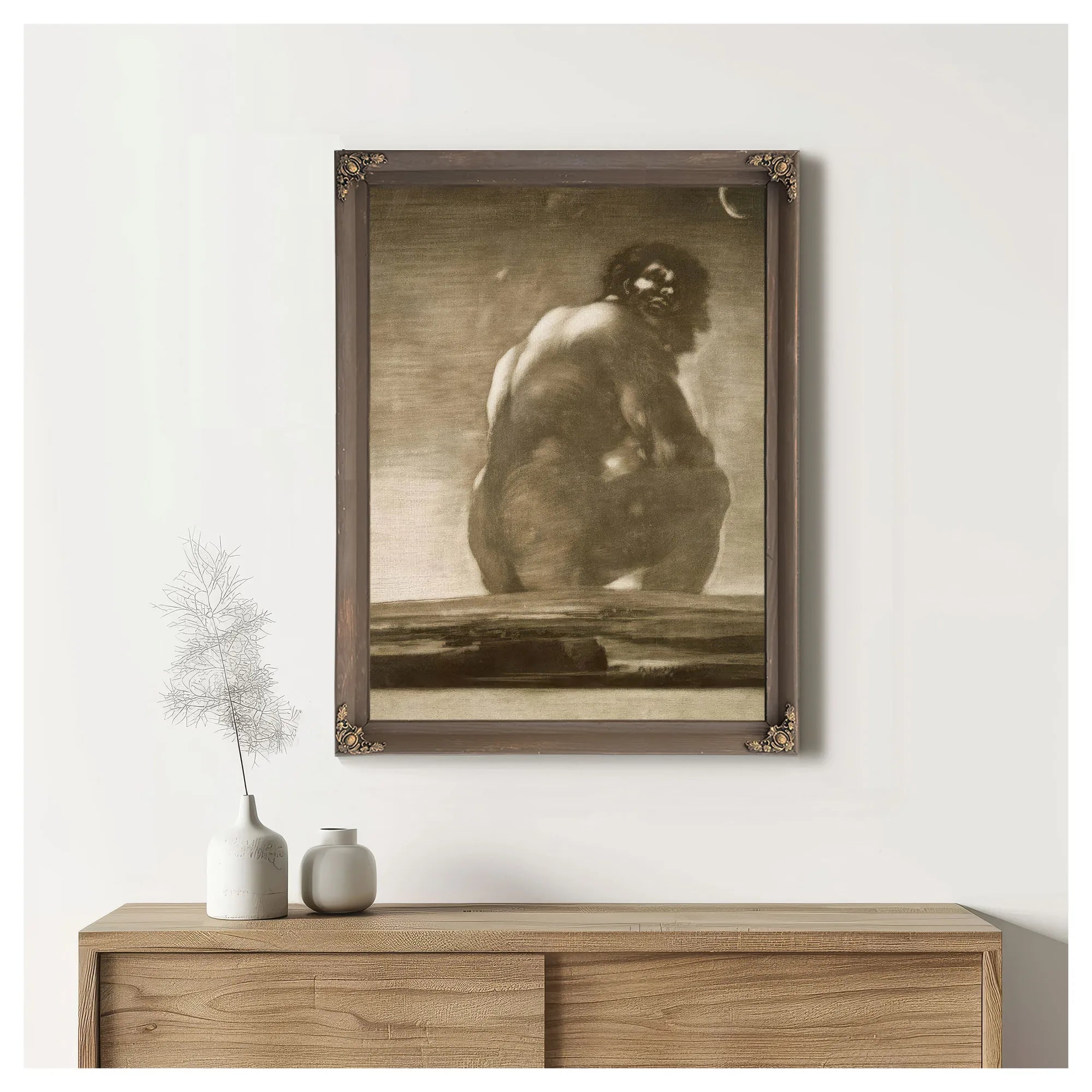 Seated Giant By Francisco De Goya Fine Art Print