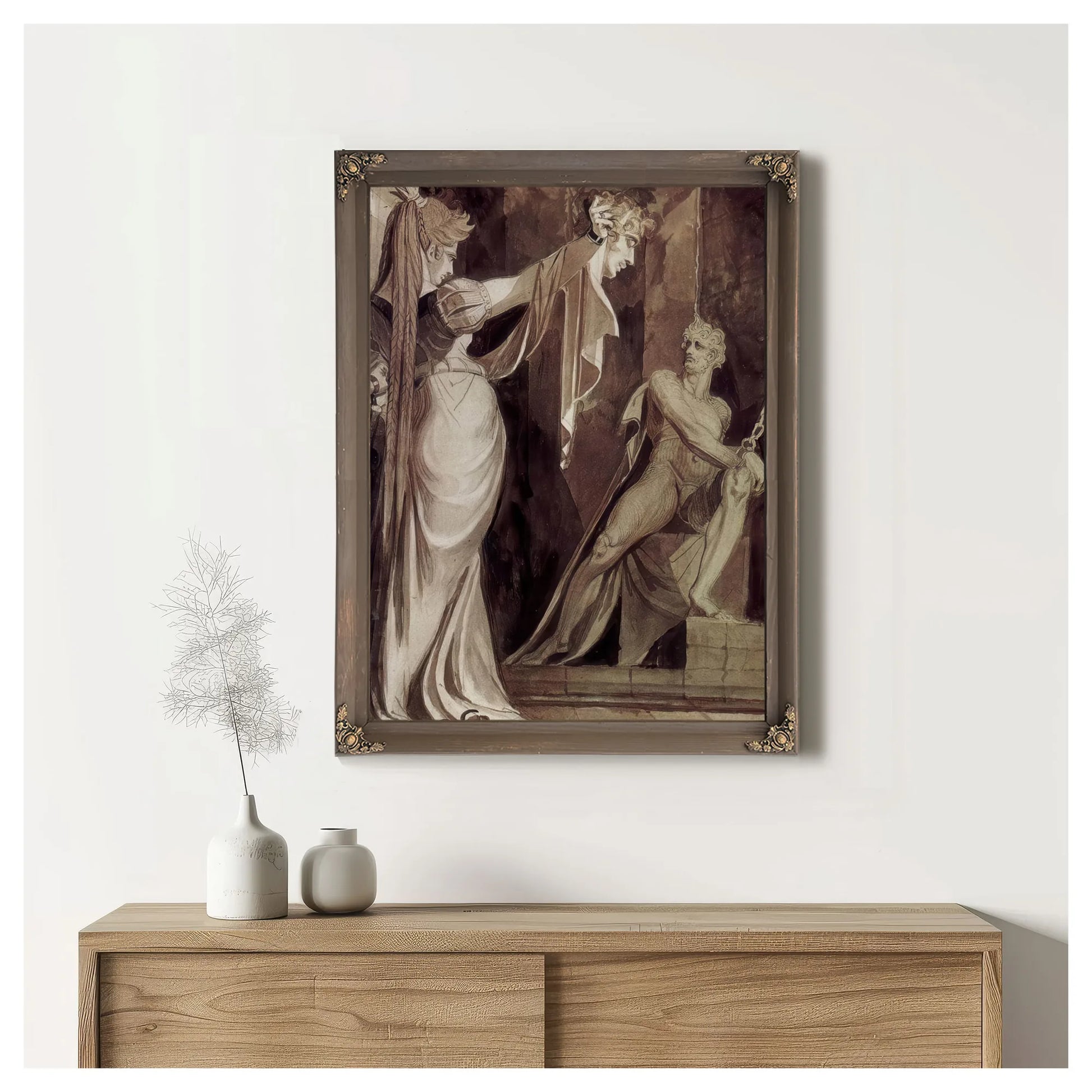 Kriemhild Zeigt Hagen Das Haupt Gunthers By Henry Fuseli Fine Art Print