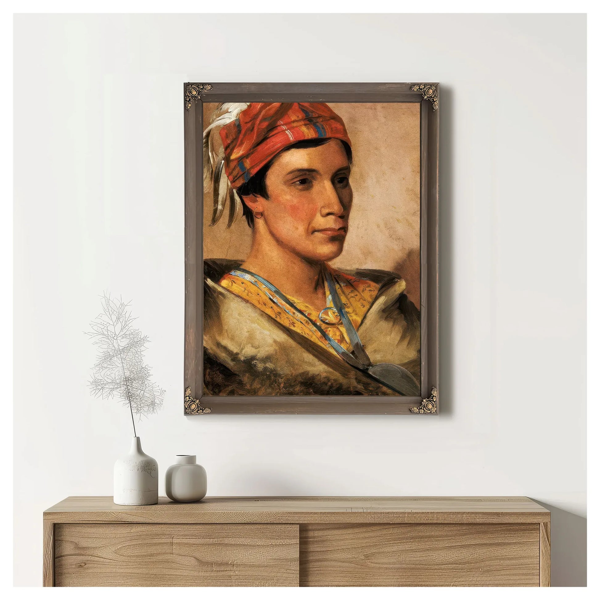Bread, Chief Of The Tribe By George Catlin Fine Art Print