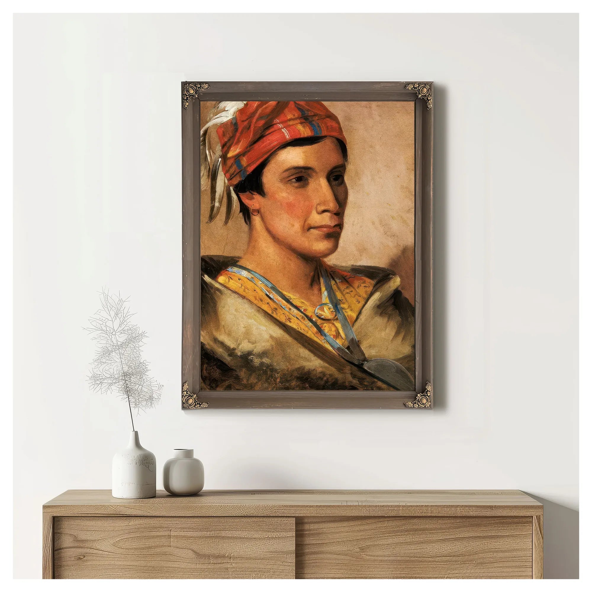 Bread, Chief Of The Tribe By George Catlin Fine Art Print
