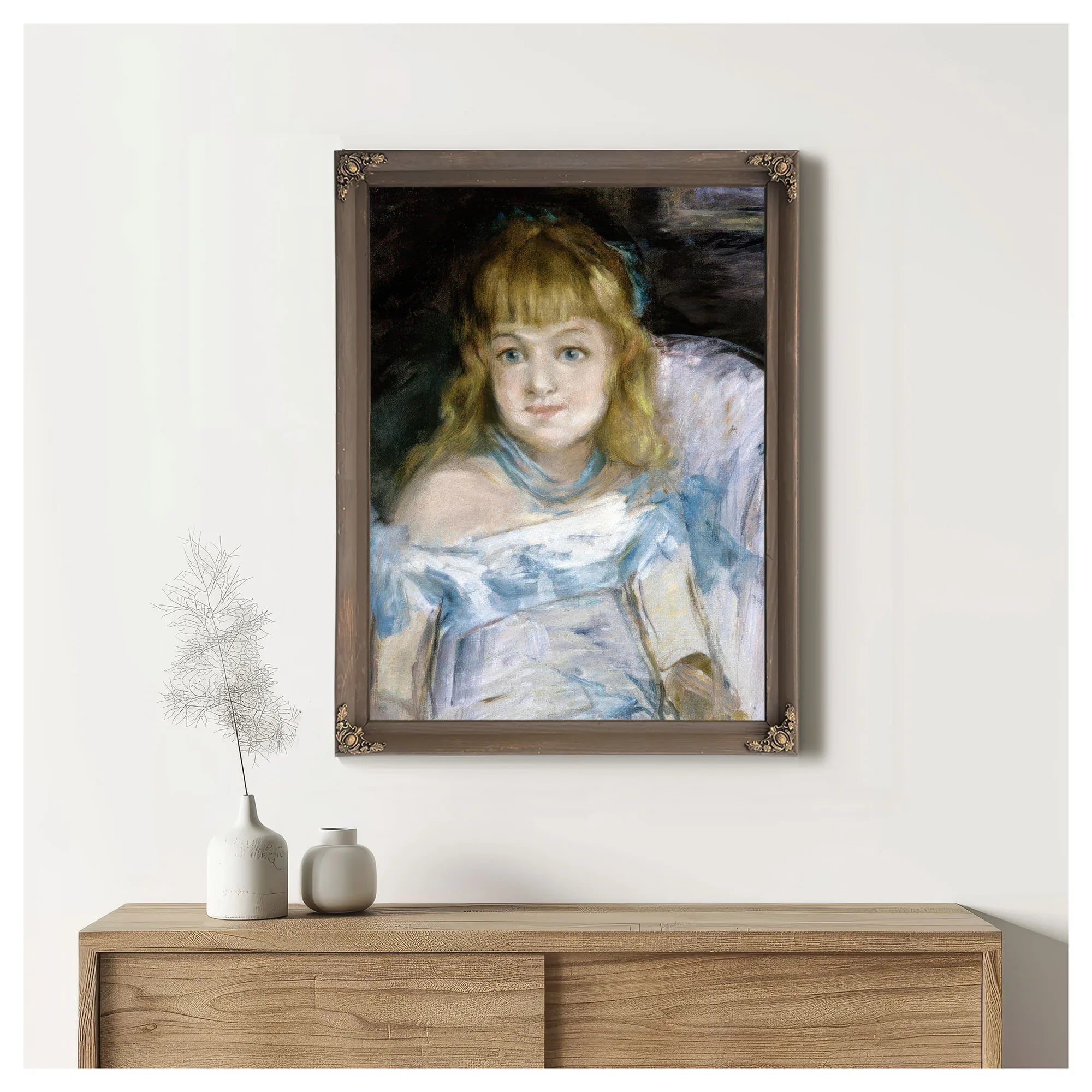 Small Girl In Armchair By Edouard Manet Fine Art Print