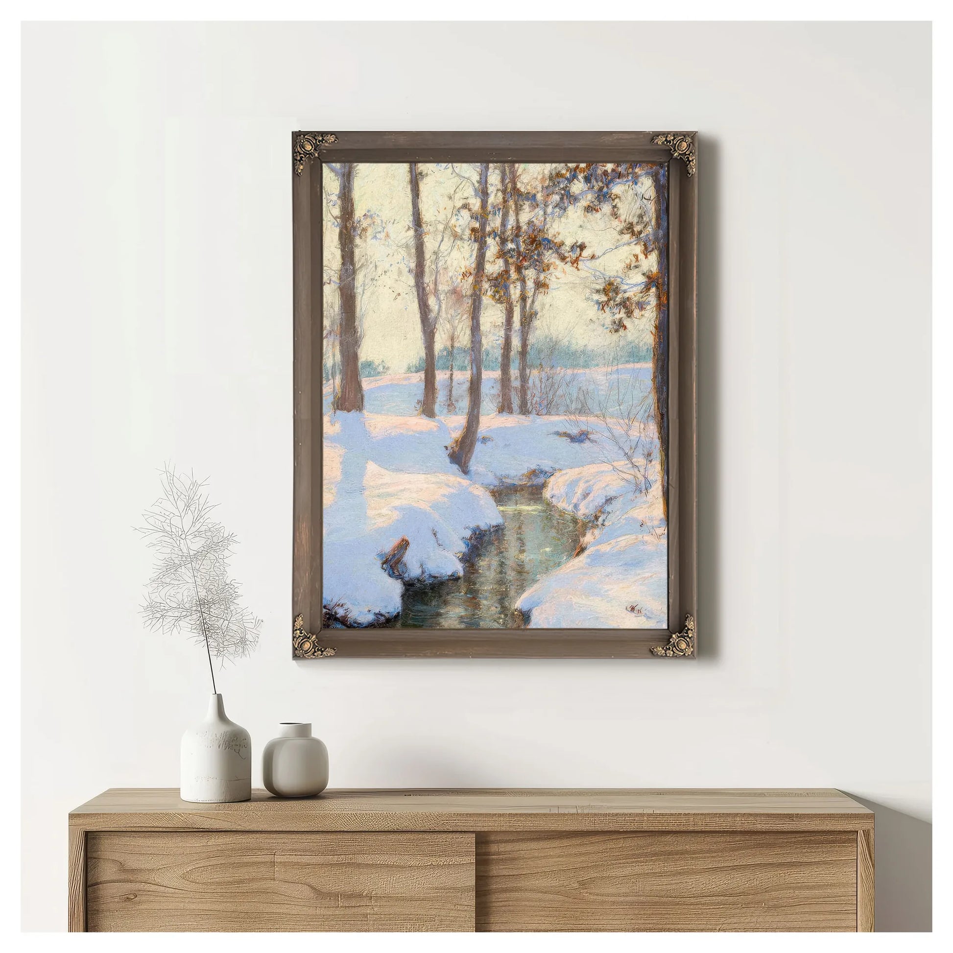 Brook In Winter By Walter Launt Palmer Fine Art Print
