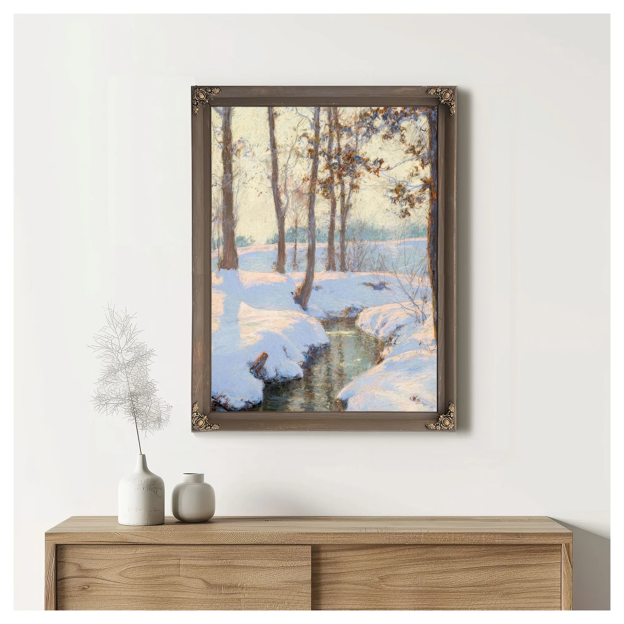 Brook In Winter By Walter Launt Palmer Fine Art Print