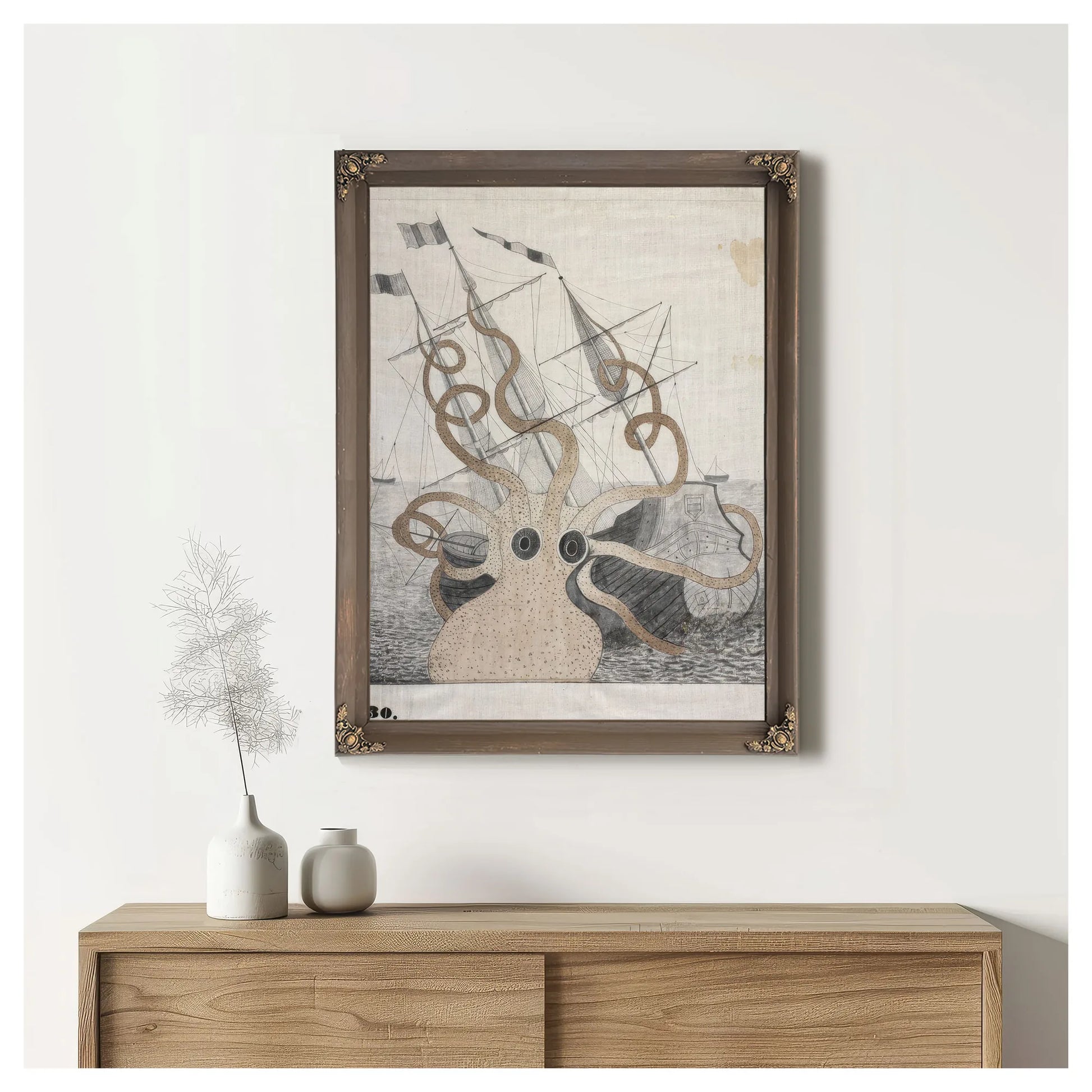 Colossal Octopus By Orra White Hitchcock Fine Art Print