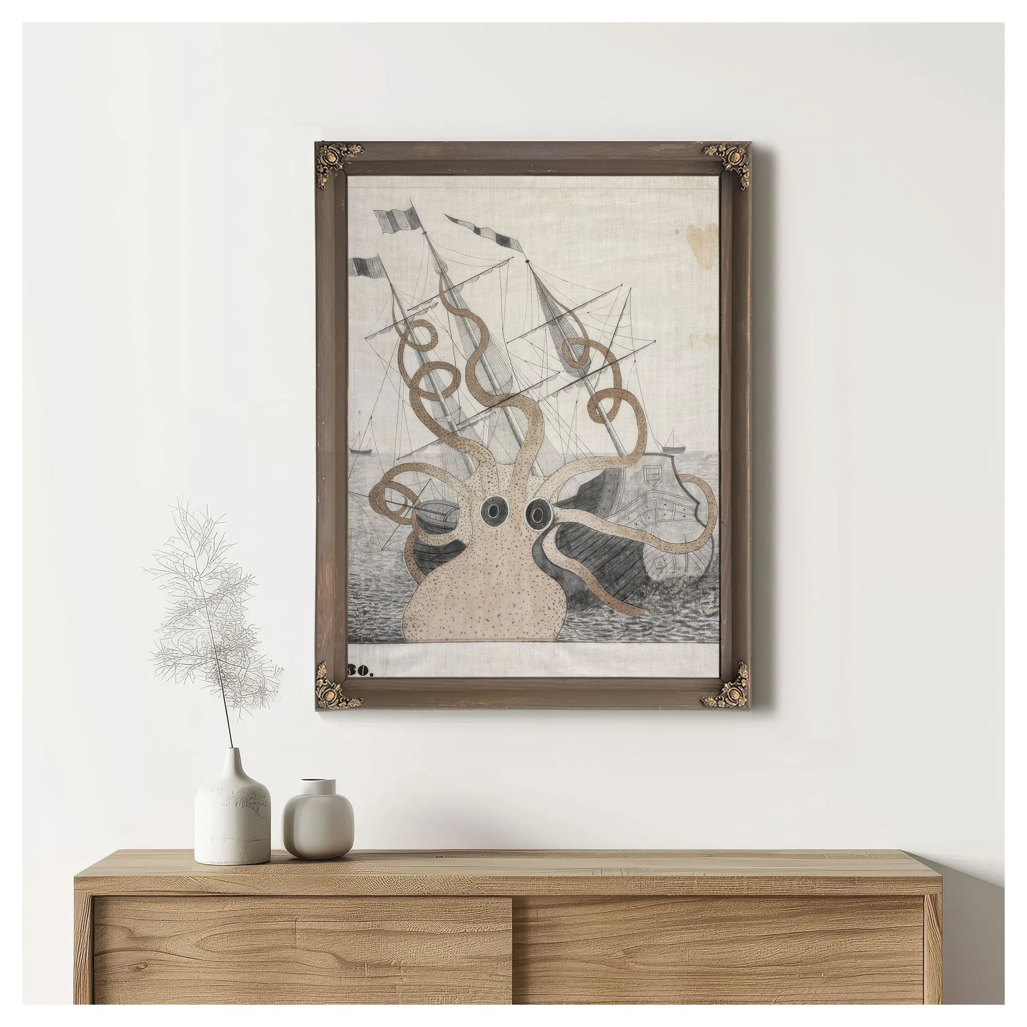 Colossal Octopus By Orra White Hitchcock Fine Art Print