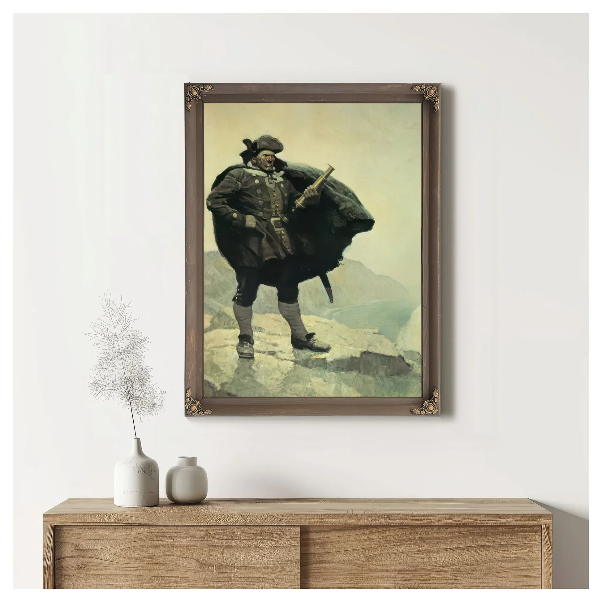 Captain Bill Bones By NC Wyeth Fine Art Print
