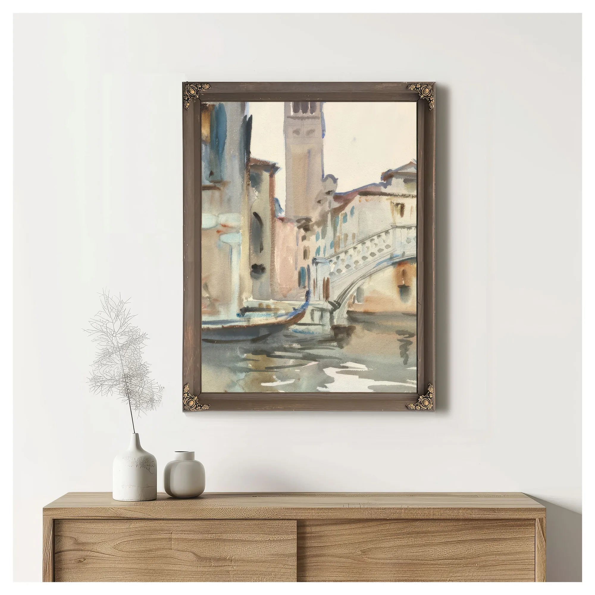 A Bridge And Campanile, Venice By John Singer Sargent Fine Art Print