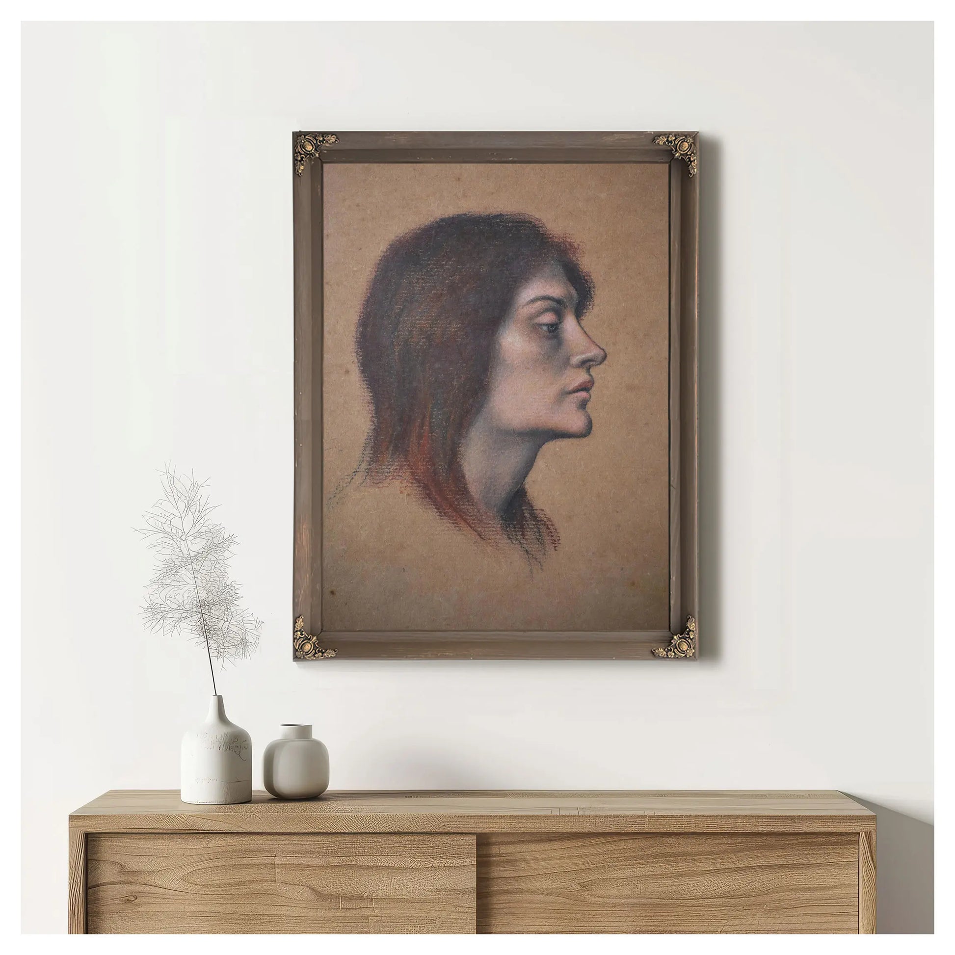 Study Of A Female Head For The Love Potion by Evelyn De Morgan