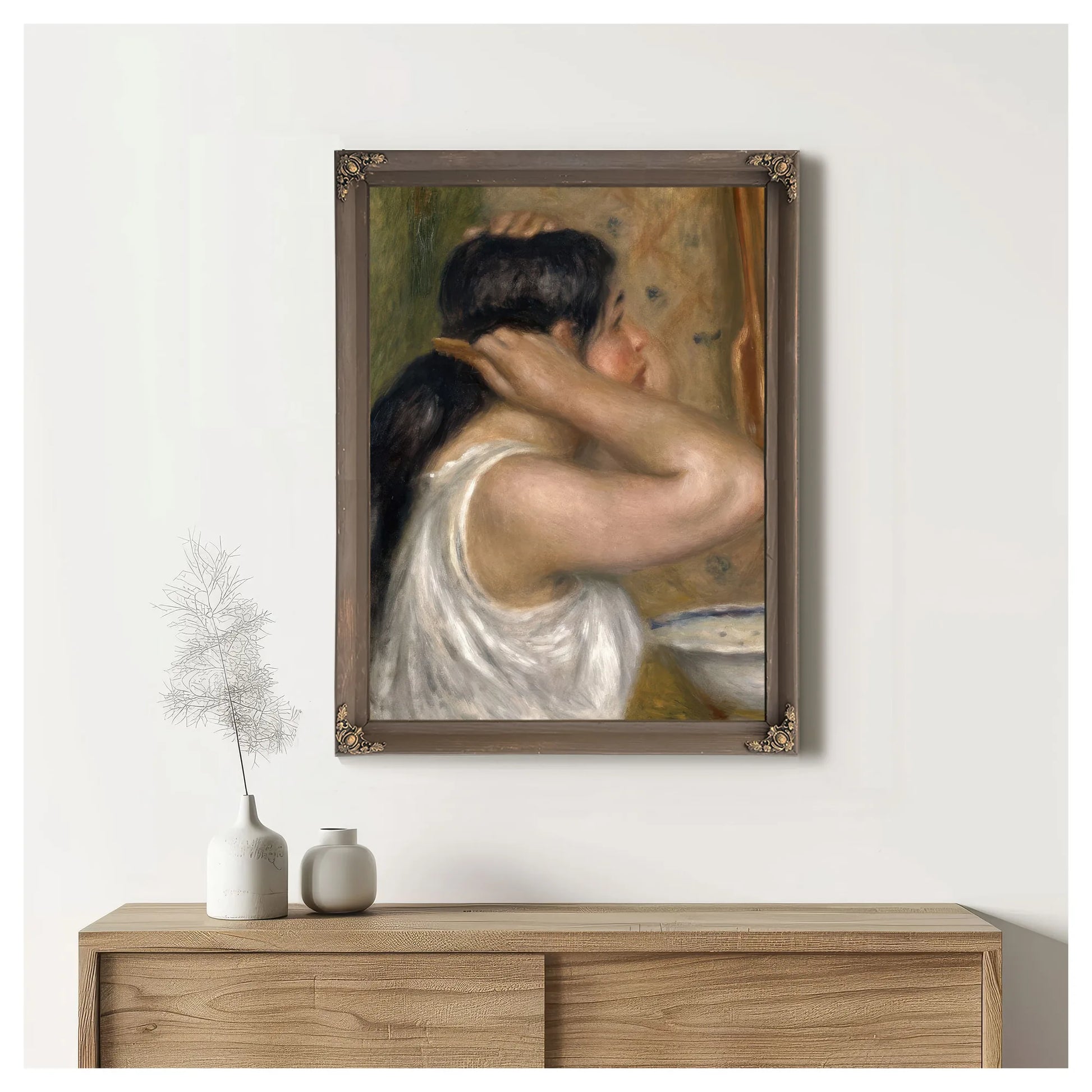 The Toilette, Woman Combing Her Hair (La Toilette, Femme Se Peignant) By Pierre Auguste Renoir Fine Art Print