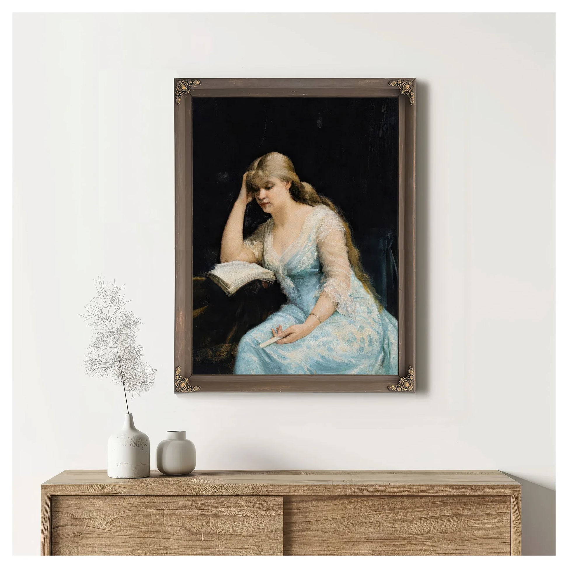 A Young Woman Reading 1880 By Marie Bashkirtseff Fine Art Print