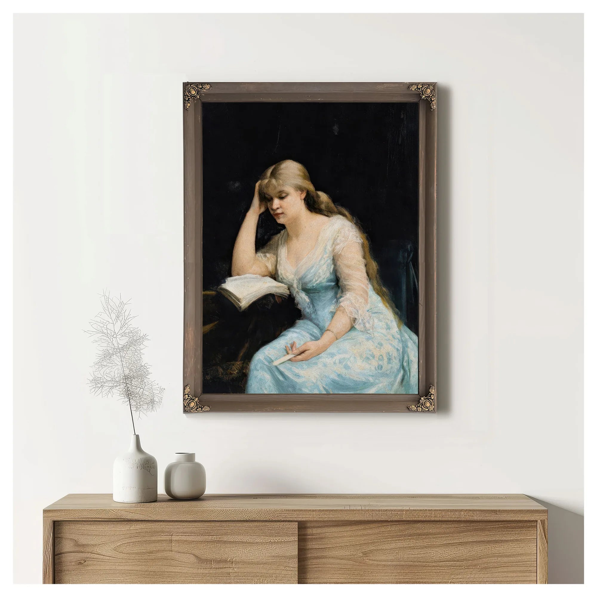 A Young Woman Reading 1880 By Marie Bashkirtseff Fine Art Print