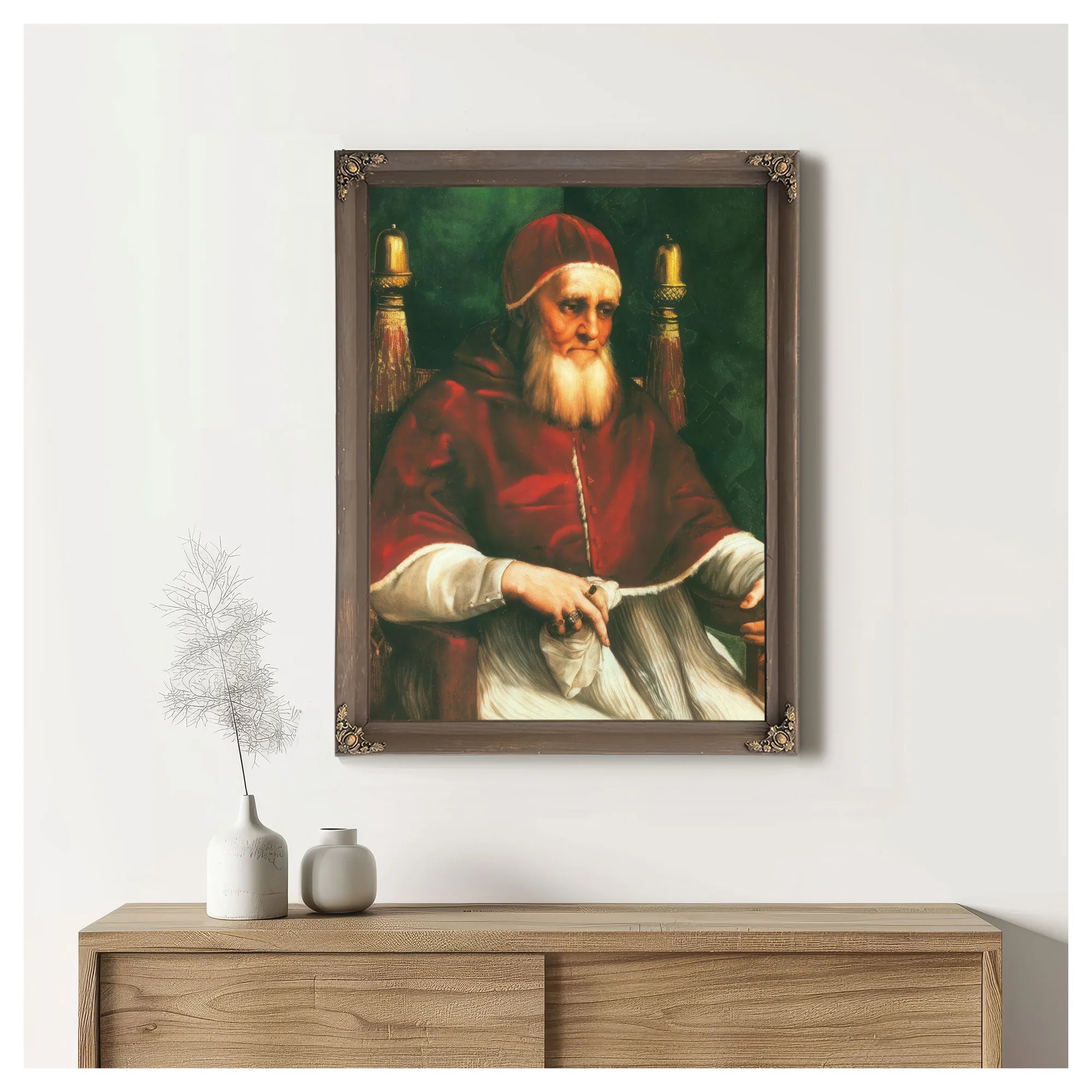 Portrait Of Pope Julius Ii By Raphael Fine Art Print