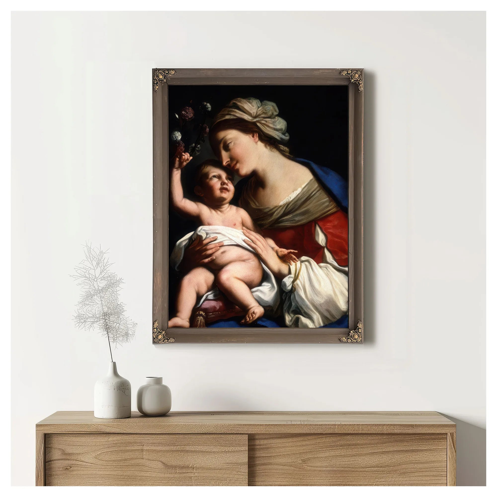 Virgin And Child 1663 By Elisabetta Sirani Fine Art Print