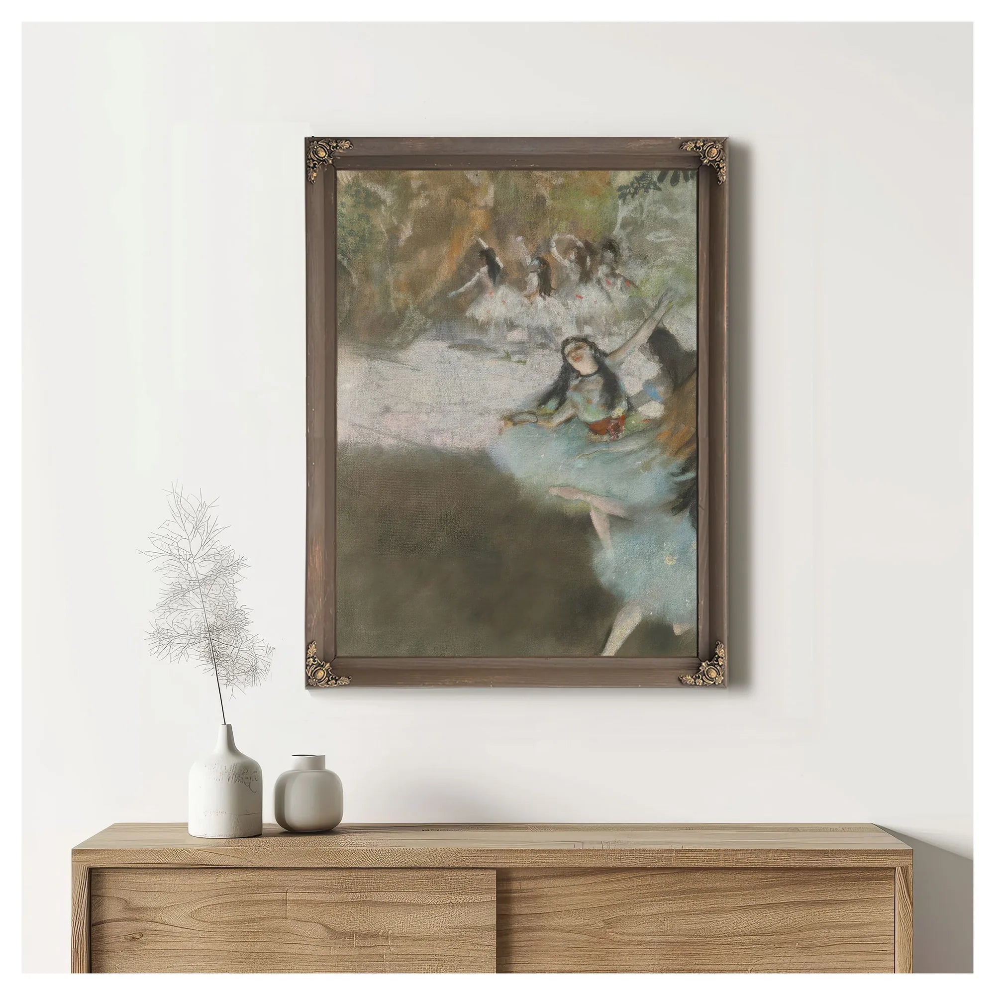 On The Stage By Edgar Degas Fine Art Print