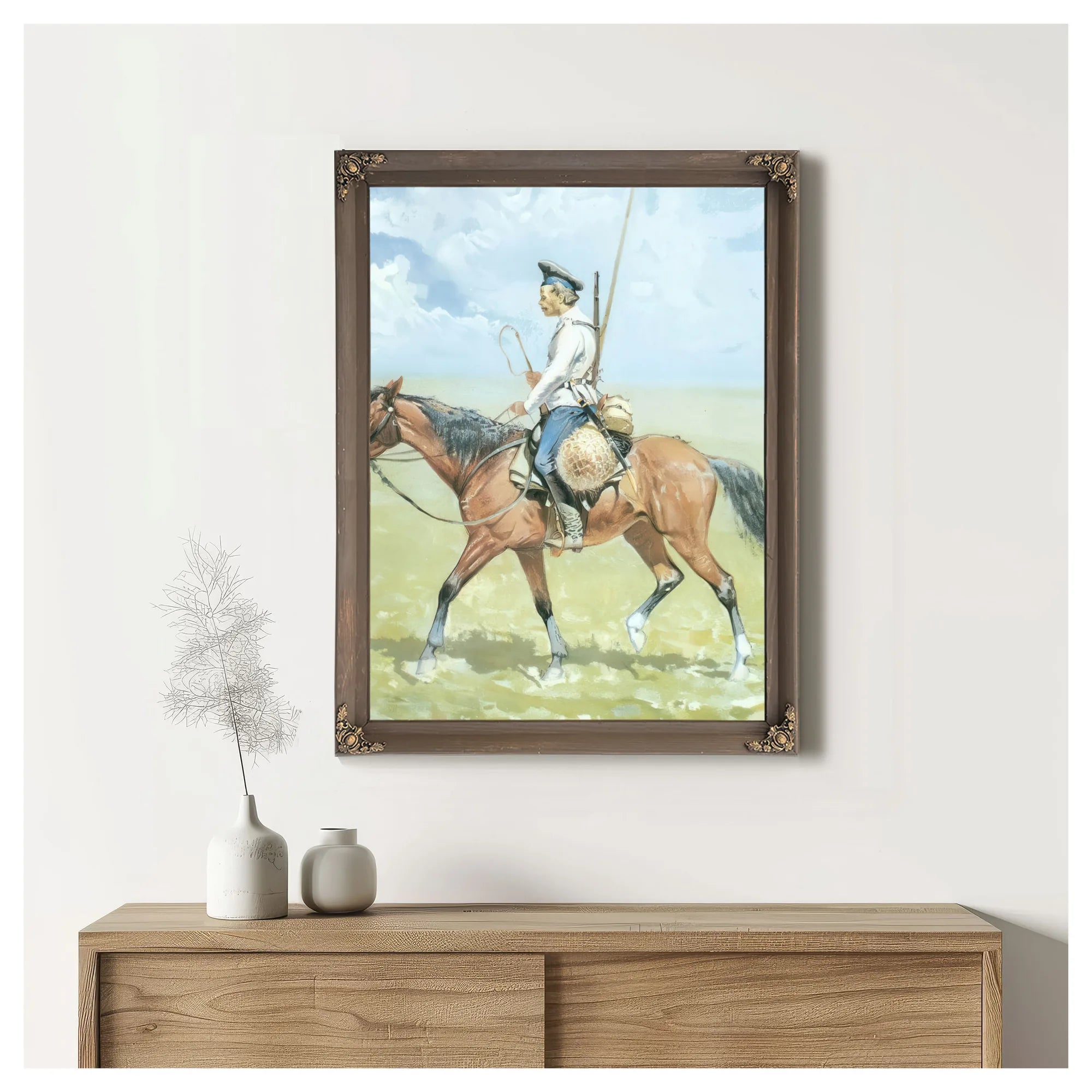 A Russian Cossack By Frederic Remington Fine Art Print
