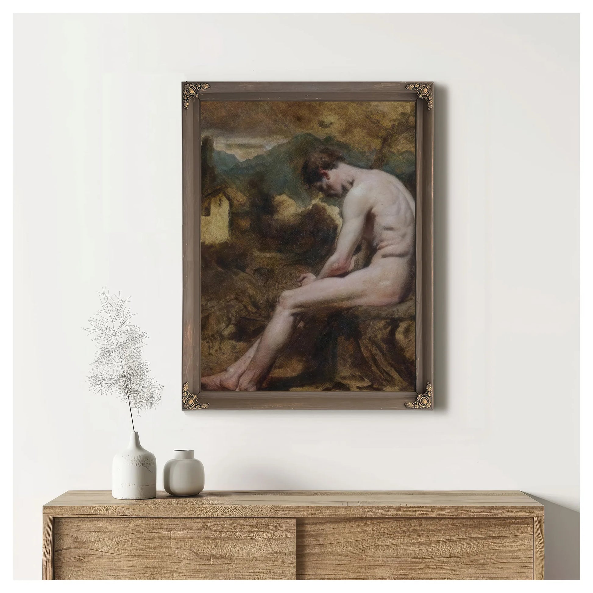 Study Of A Male Nude By William Etty Fine Art Print