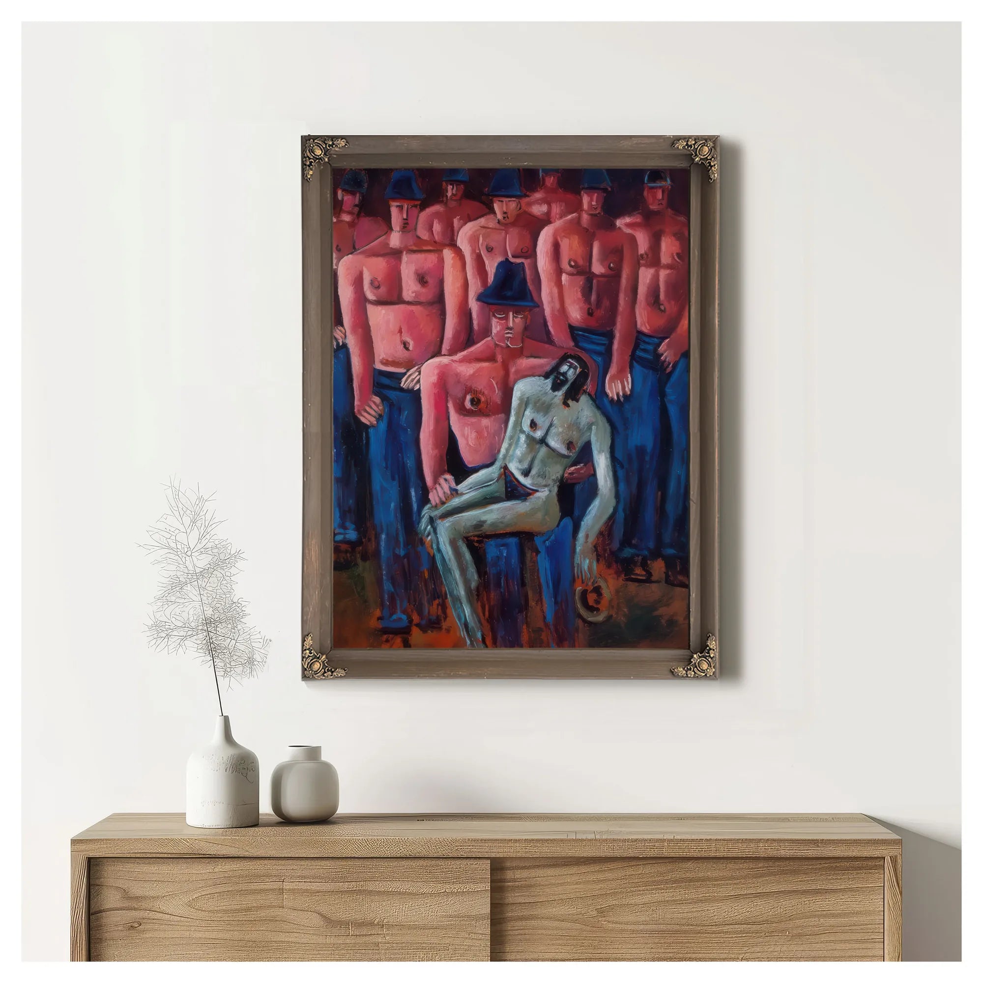 Christ Held My Half Naked Men By Marsden Hartley Fine Art Print