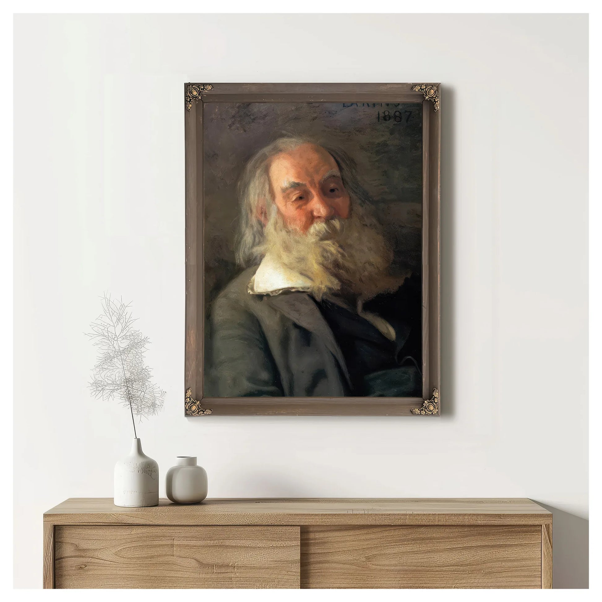 Walt Whitman By Thomas Eakins Fine Art Print