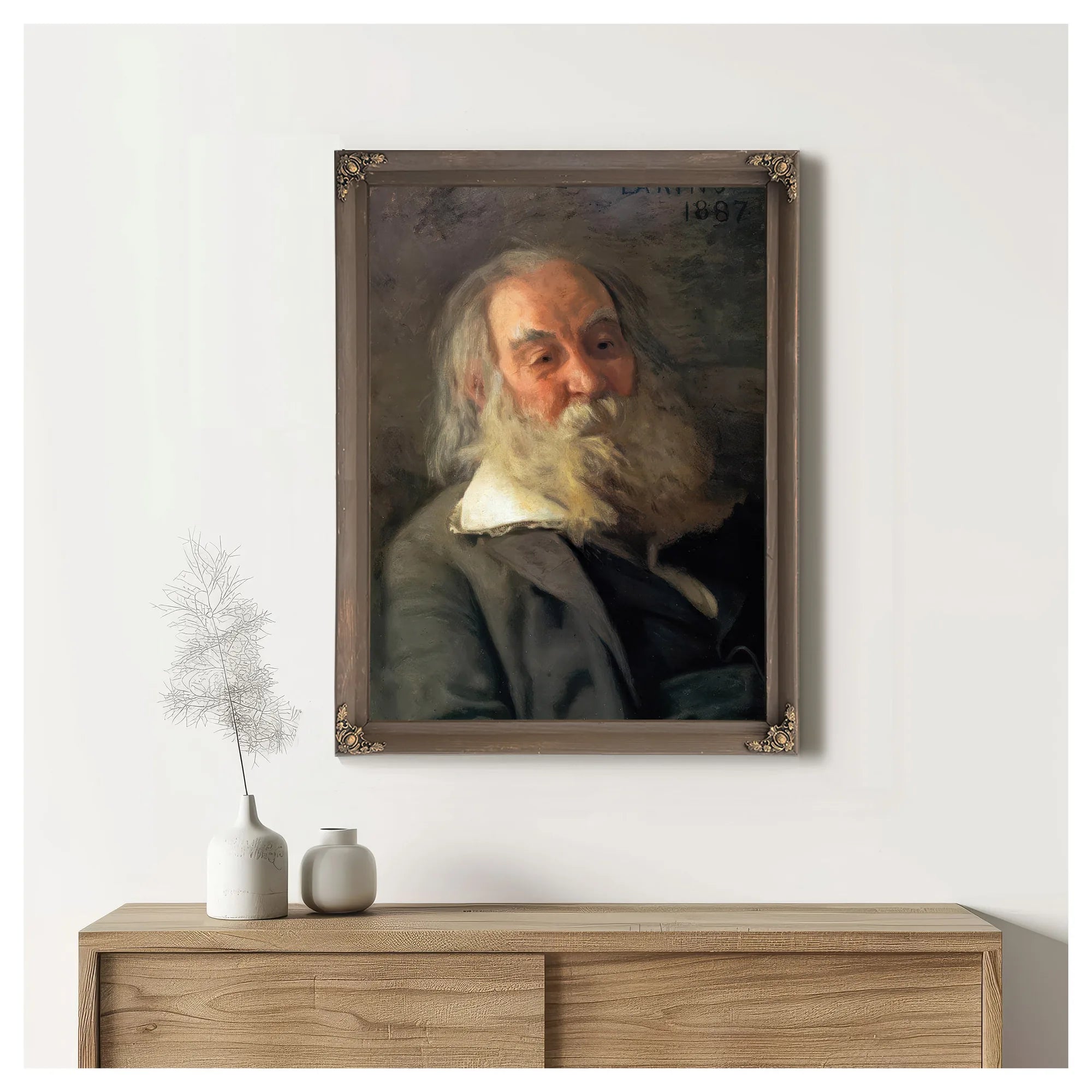 Walt Whitman By Thomas Eakins Fine Art Print