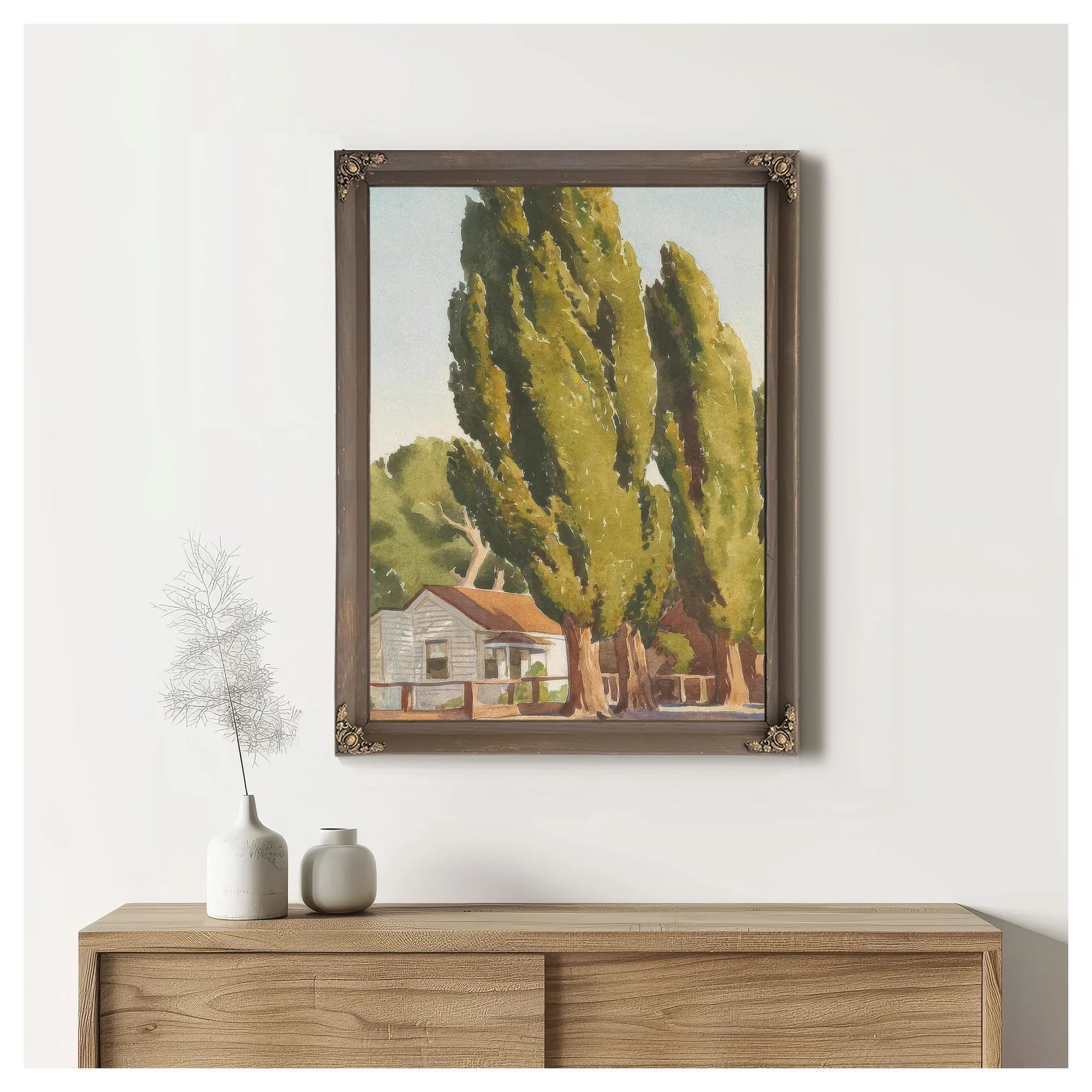 Poplars Of Carson 1937 By Maynard Dixon Fine Art Print