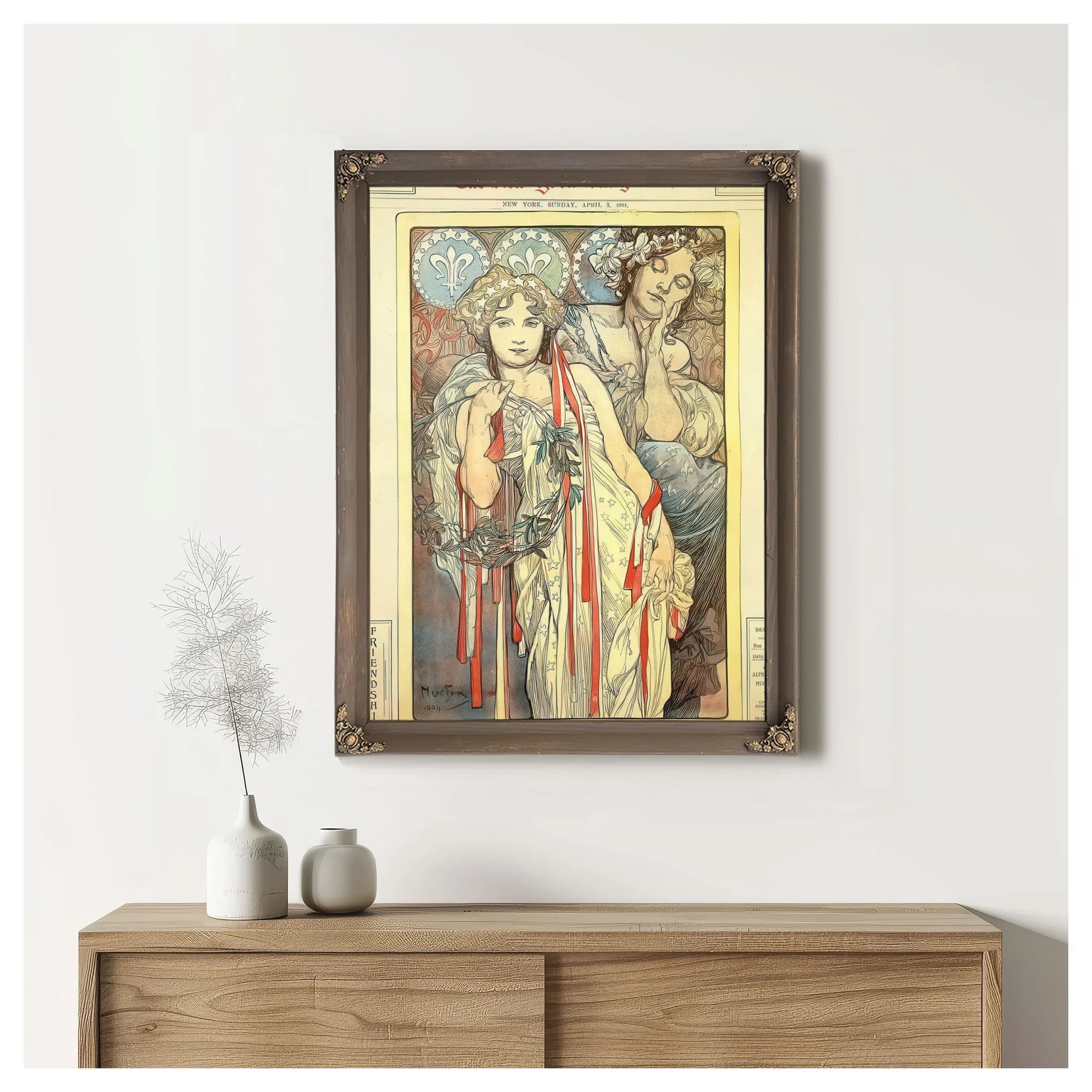Sunday Art Supplement Devoted To Mucha Ny Times By Alphonse Mucha Fine Art Print