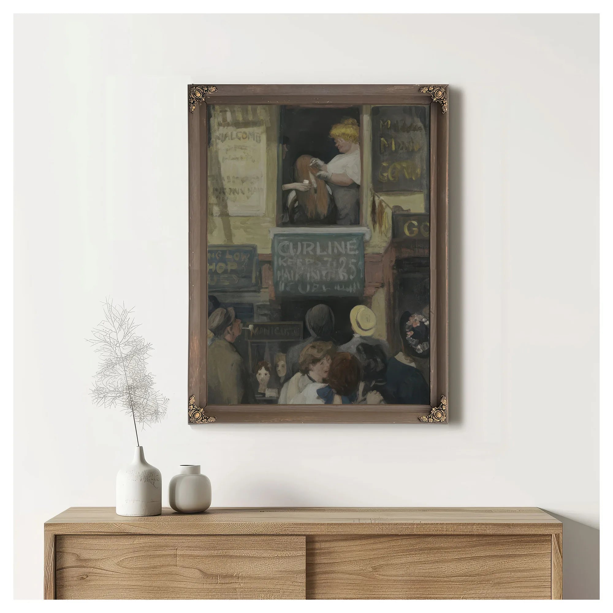 Hairdresser's Window By John Sloan Fine Art Print