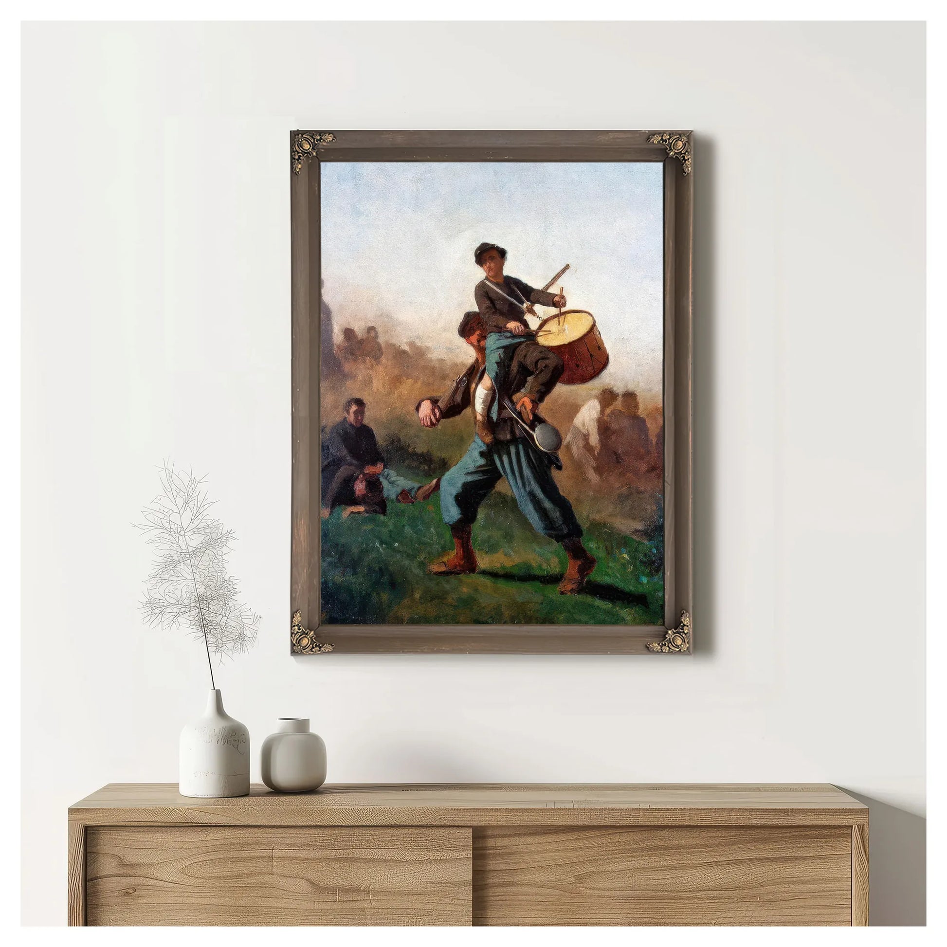 Study For The Wounded Drummer Boy By Eastman Johnson Fine Art Print