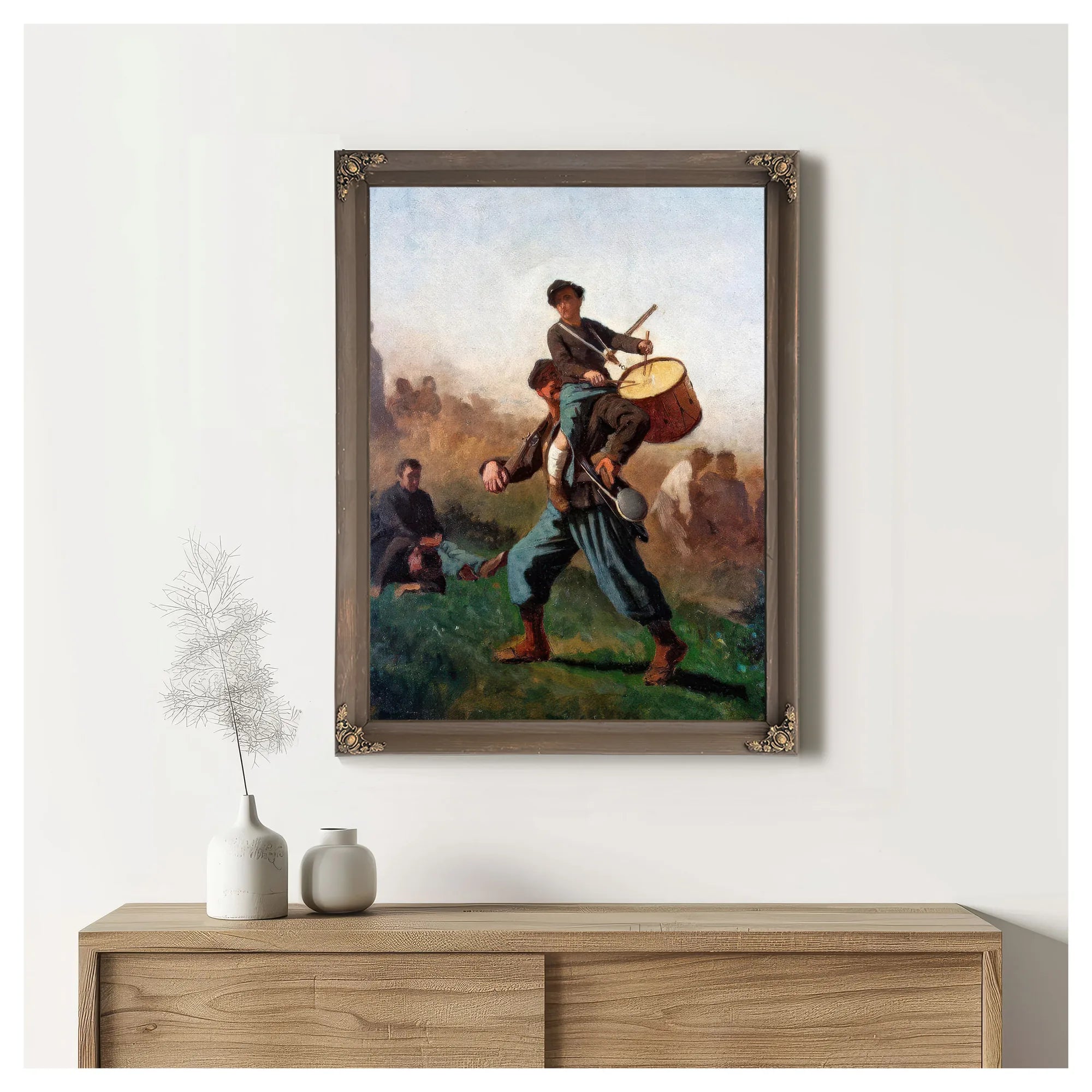 Study For The Wounded Drummer Boy By Eastman Johnson Fine Art Print
